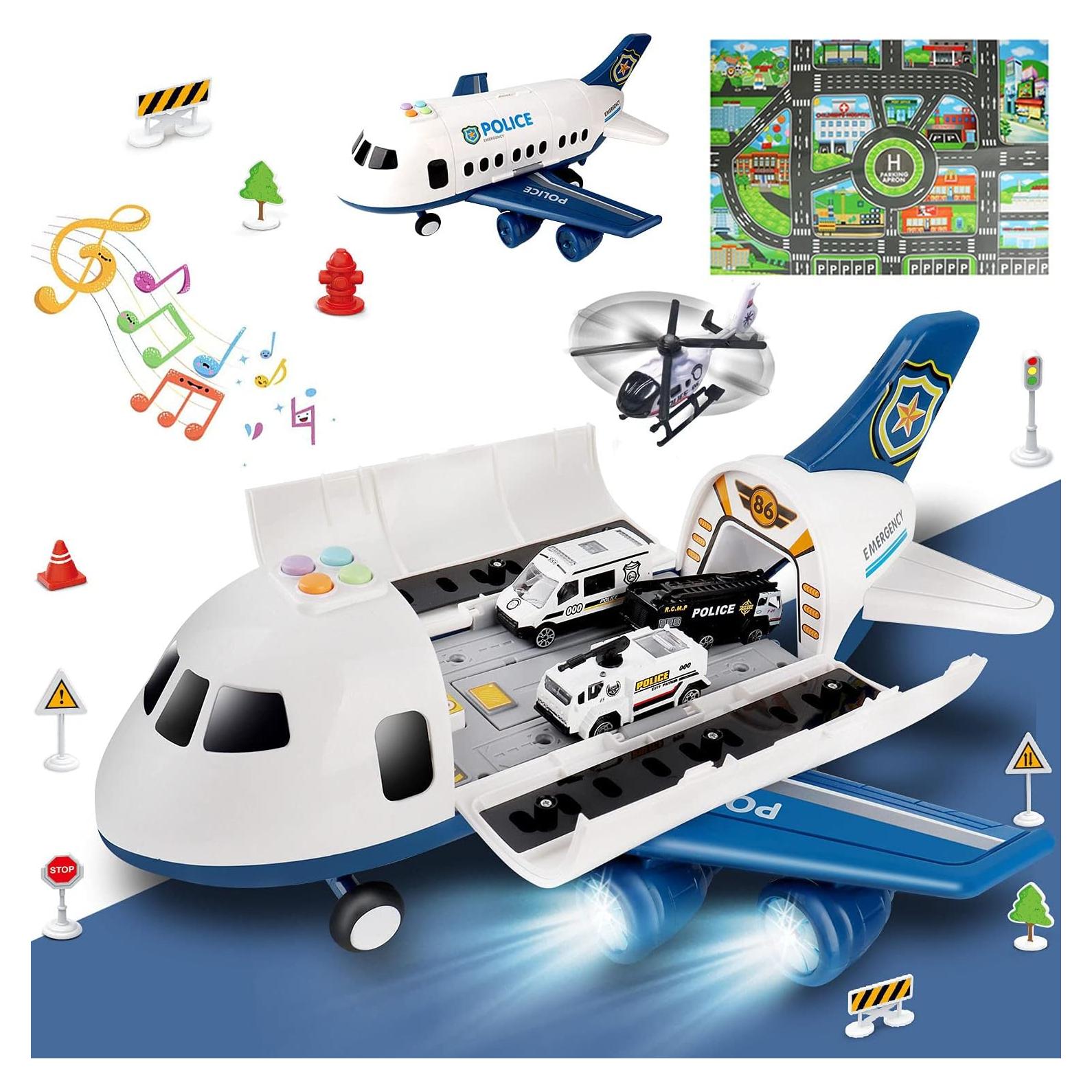 Dwi Dowellin Juguete Carguero Avión 20 en 1 para Niños