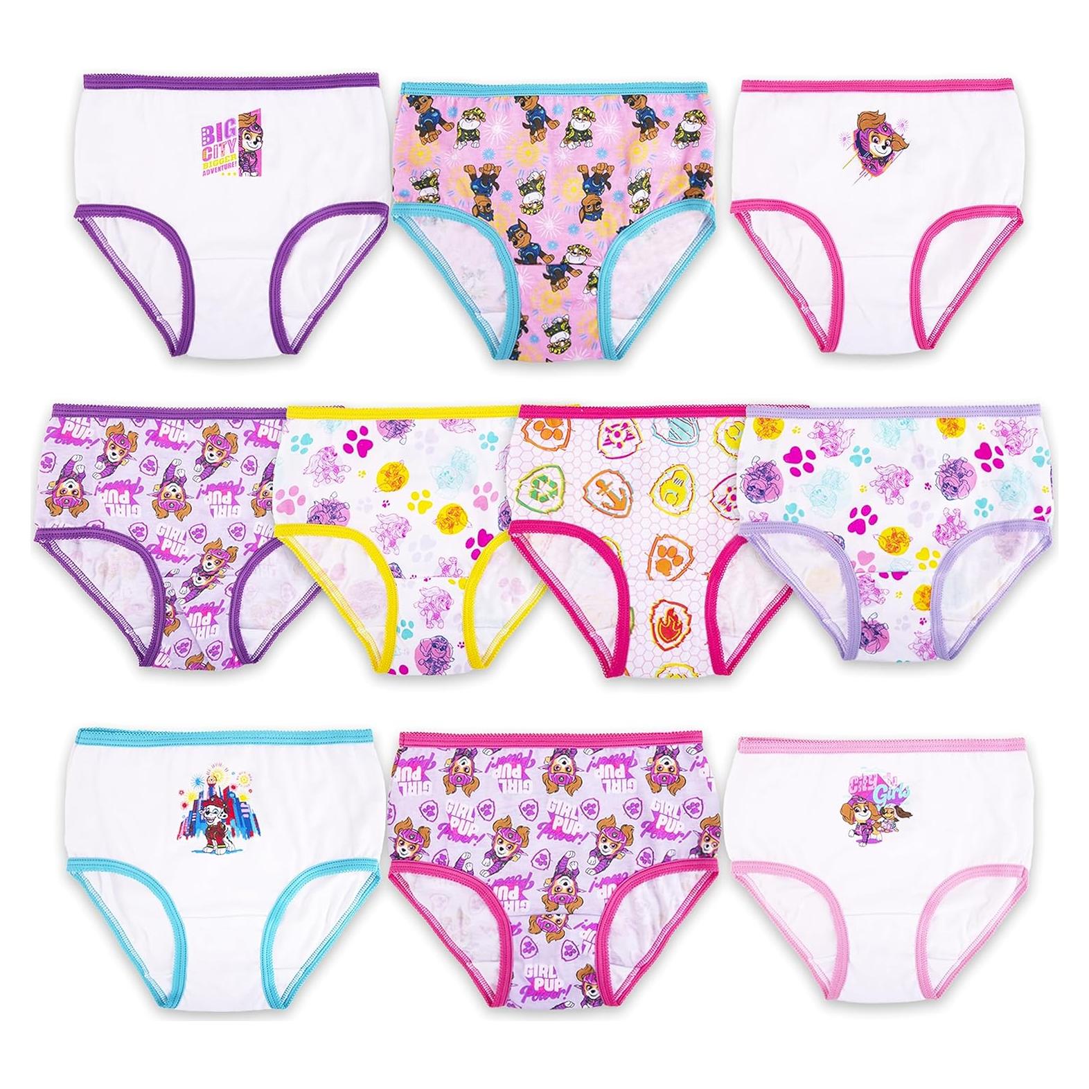 Ropa interior para niñas Paw Patrol 100% algodón 10 piezas