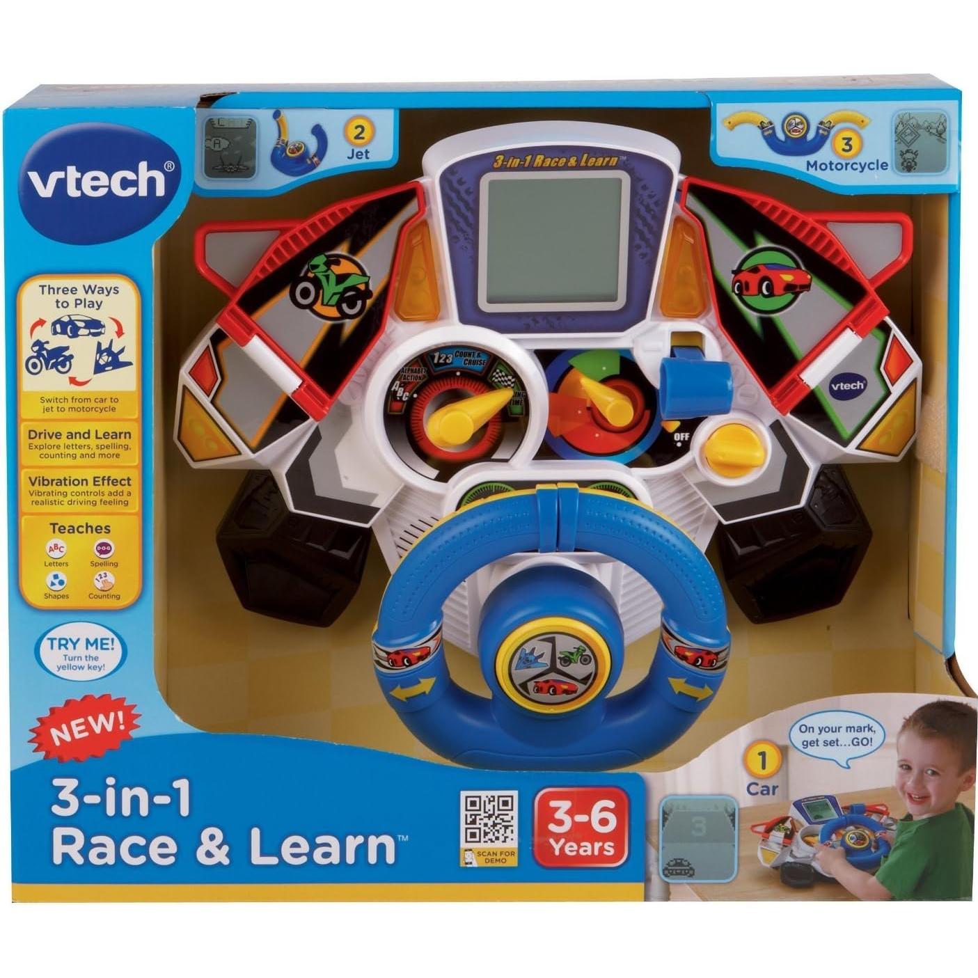 VTech 3-en-1 Carrera y Aprendizaje, Azul, 0.91 kg