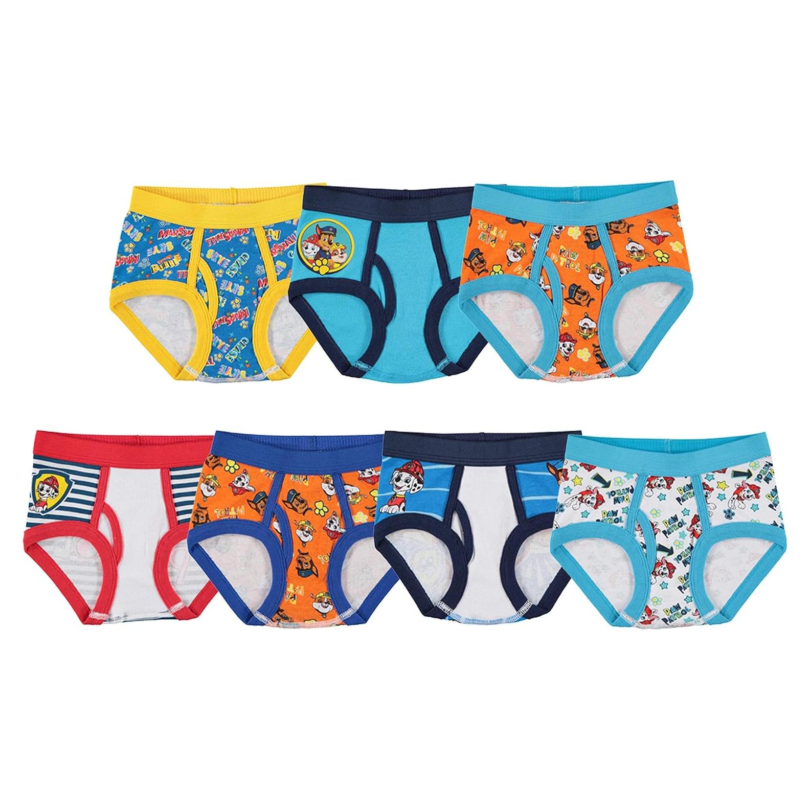 Ropa interior Paw Patrol 100% algodón 7pk 4T para niños