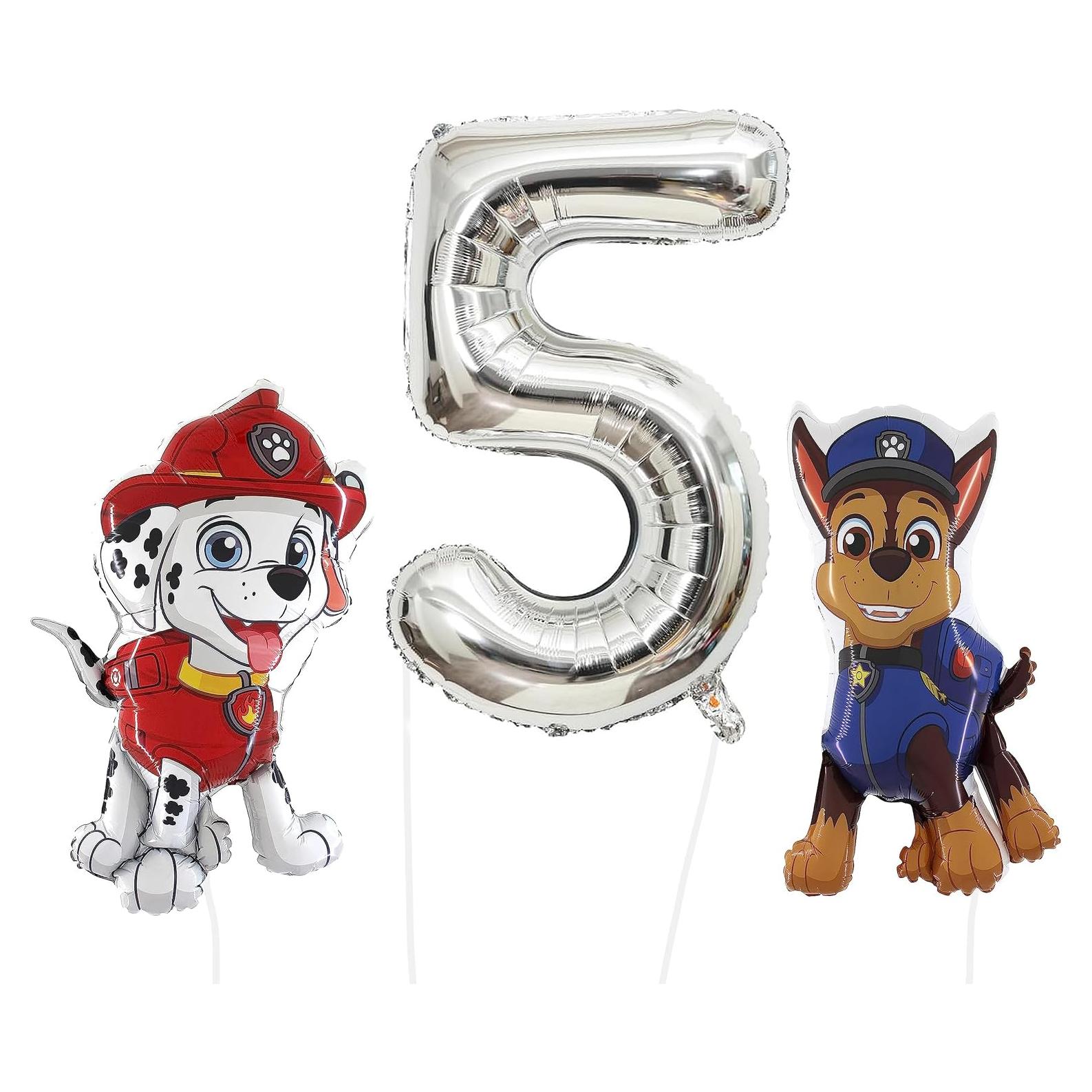 Paquete de globos Paw Patrol Toyland - Chase y Marshall 3 globos
