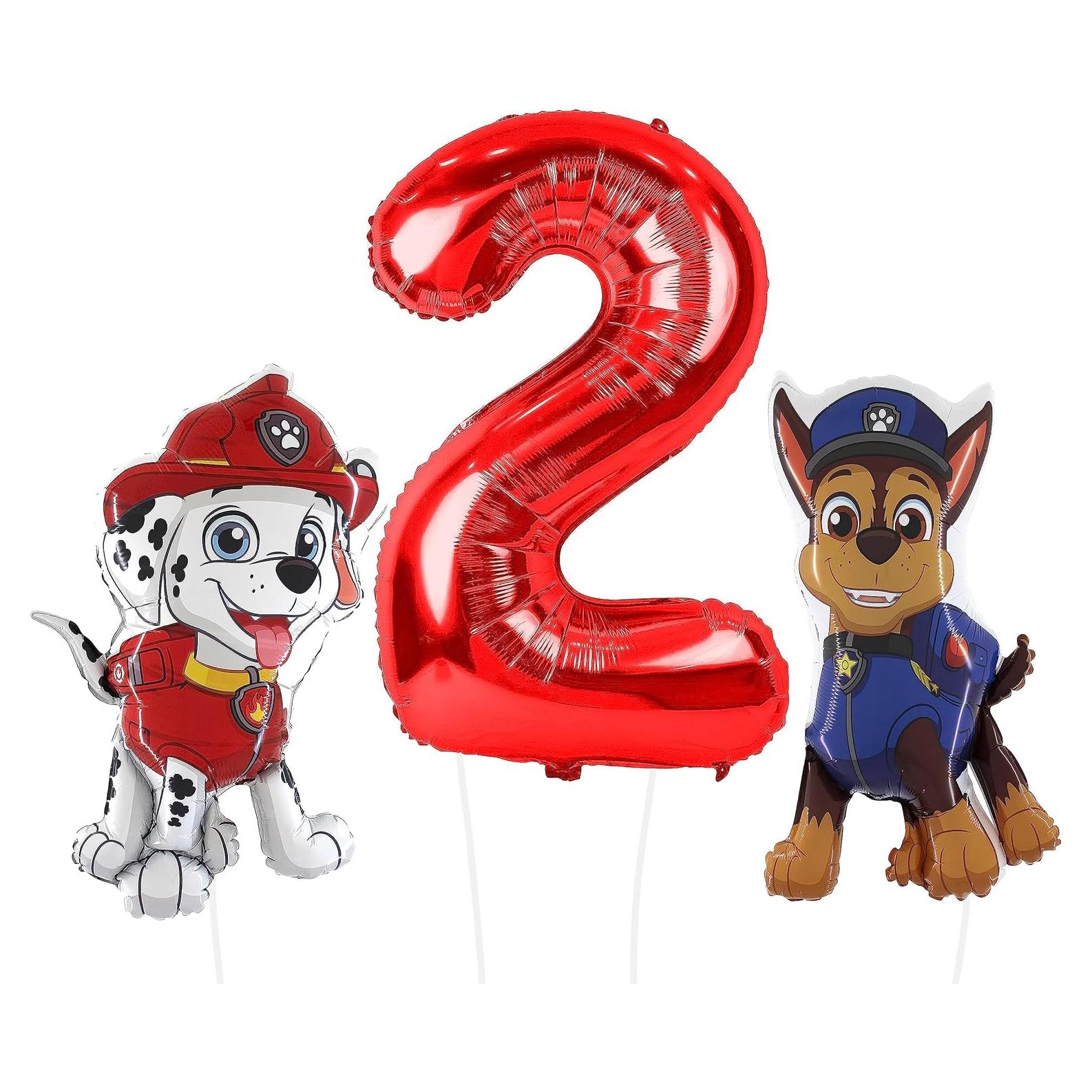 Paquete de globos Paw Patrol Toyland - Chase y Marshall 3 globos