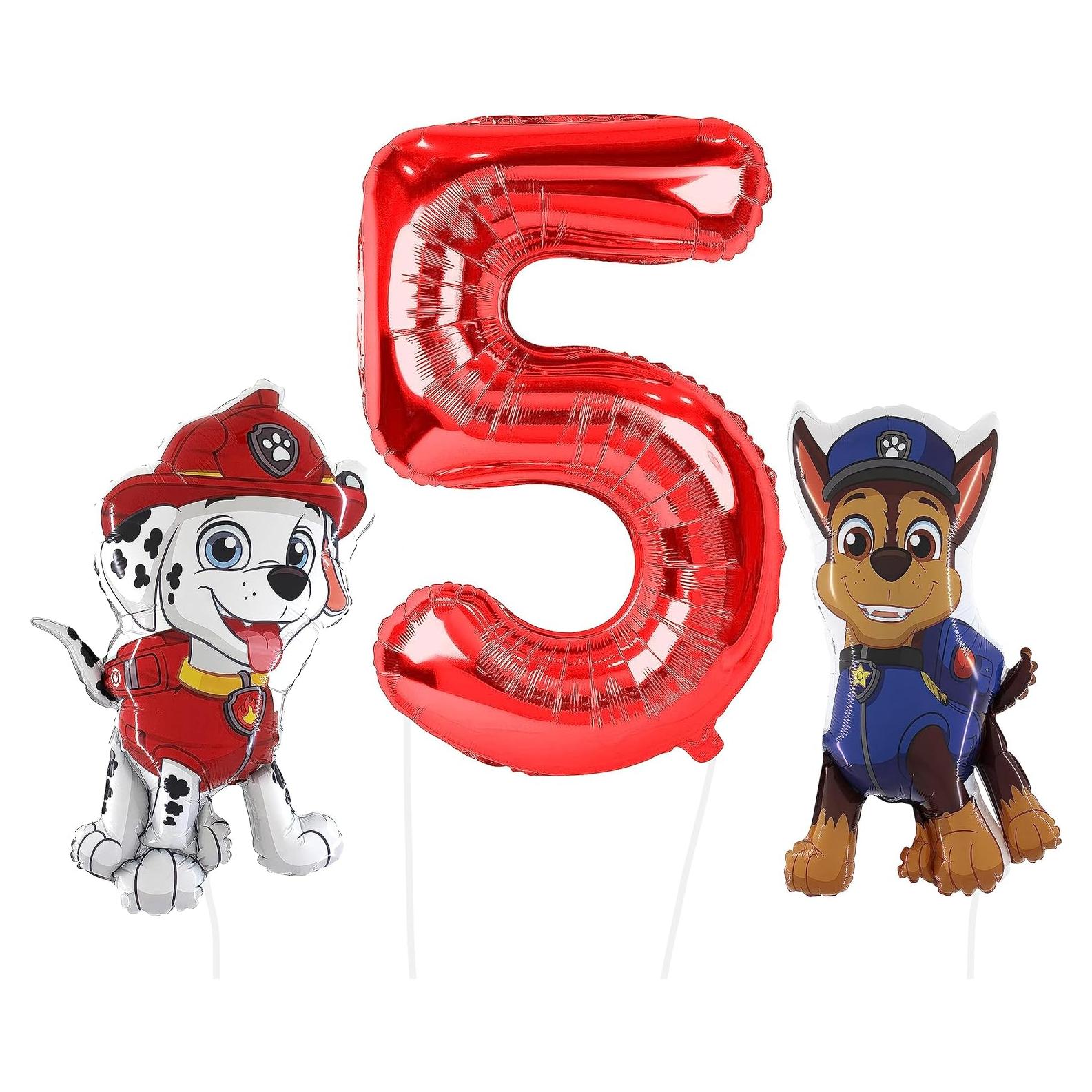Paquete de globos Paw Patrol Toyland - Chase y Marshall 3 globos