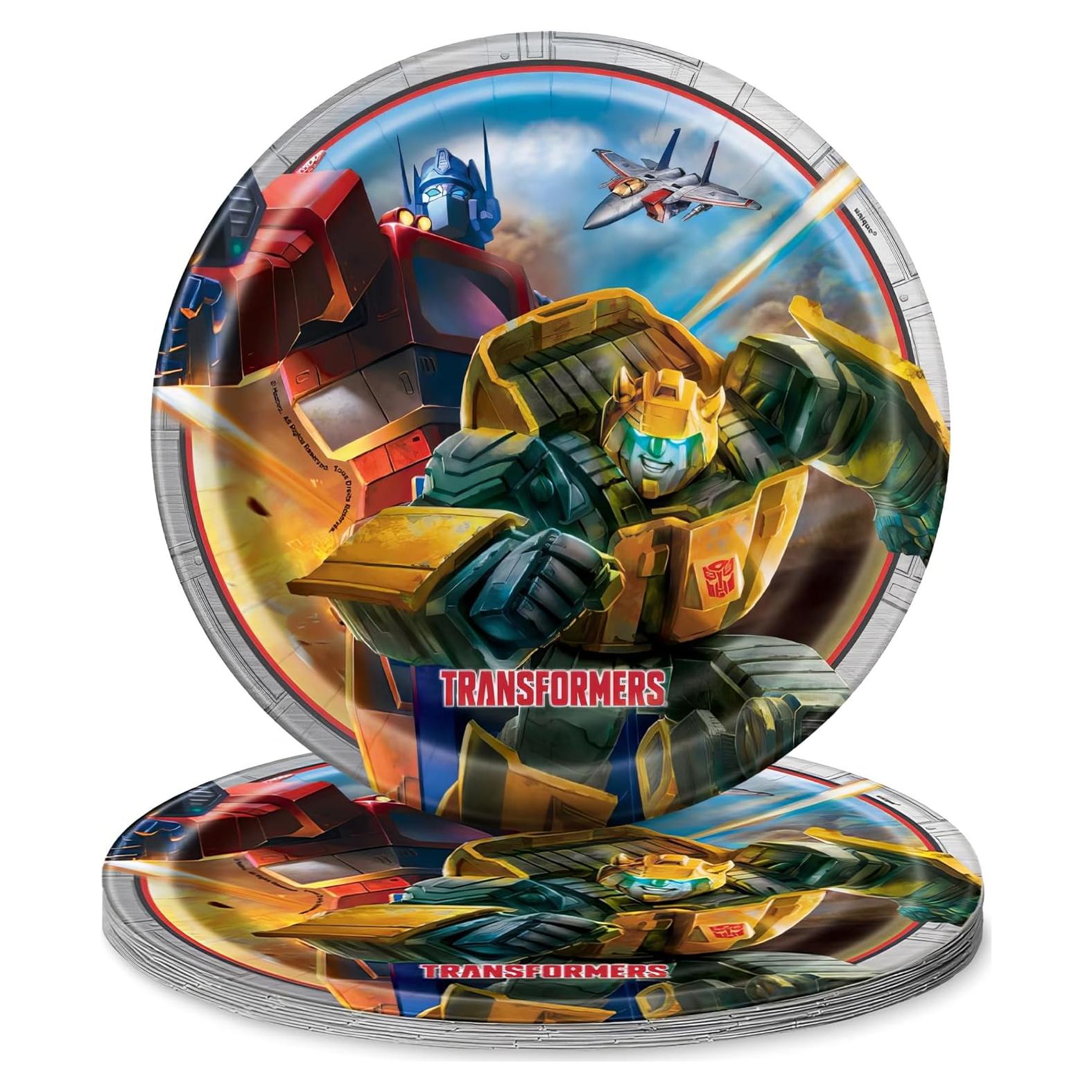Platos de Papel Desechables Transformers 23 cm - 8 Pcs