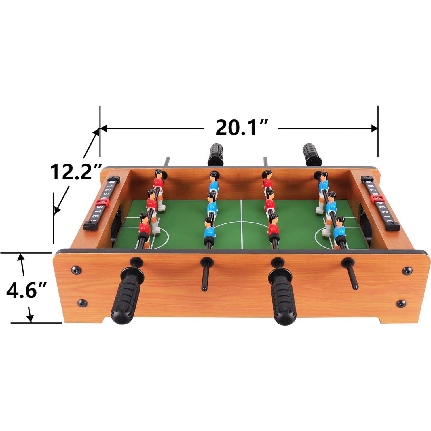Mesa de Futbolín Mini WIN.MAX 52x31 cm para Niños y Adultos