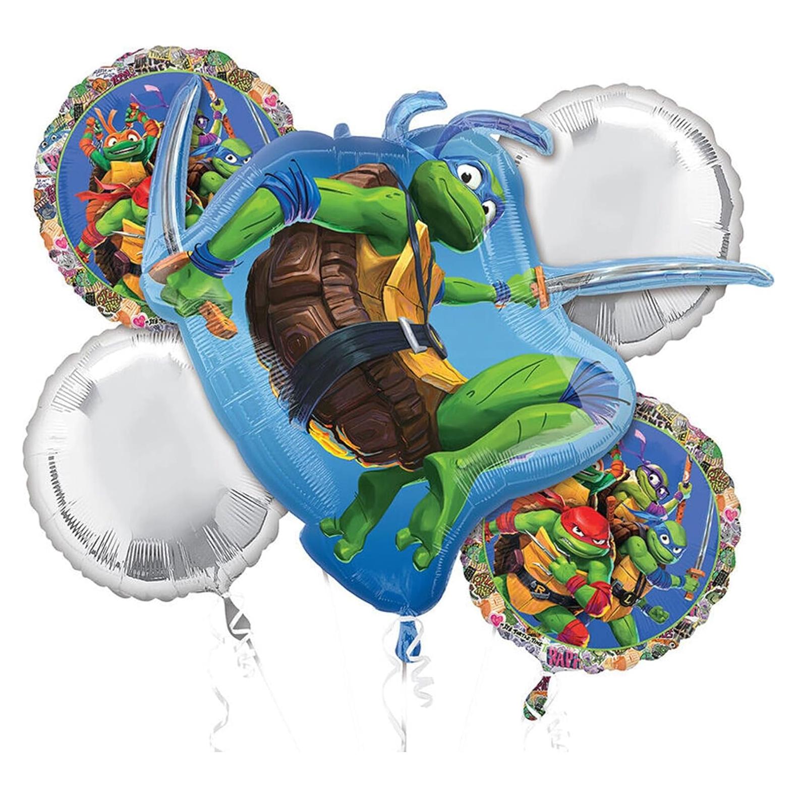 Ramo de Globos de Aluminio Anagram Tortugas Ninja 5 Piezas