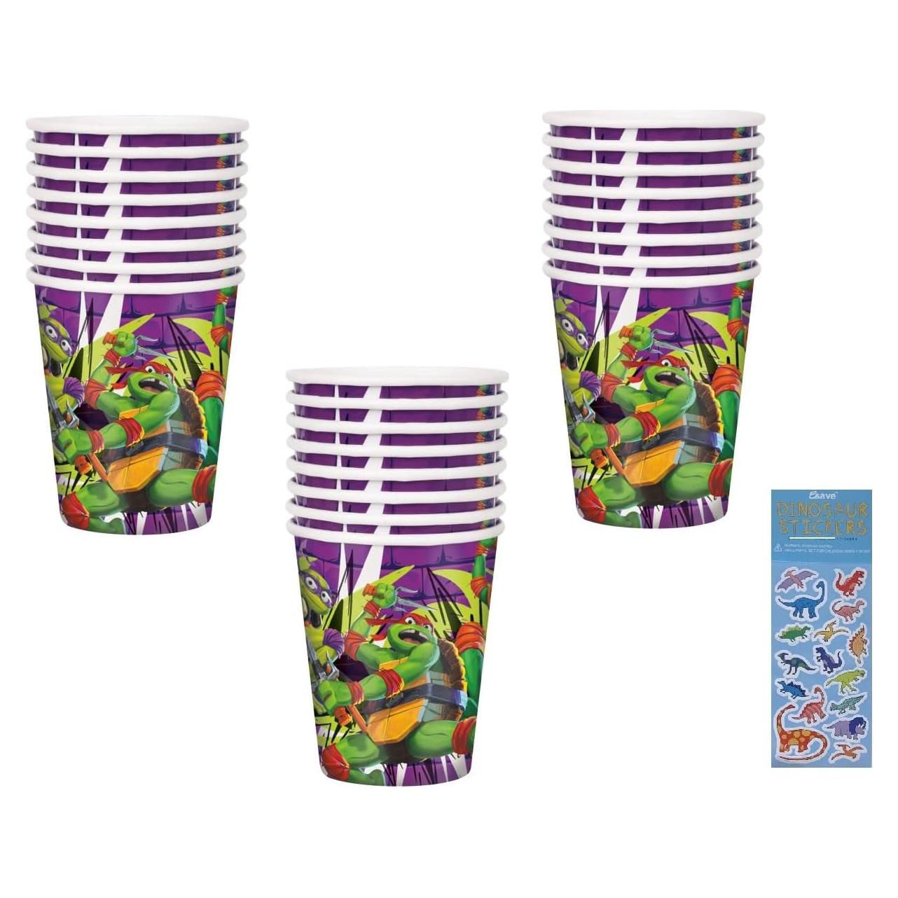 Vasos de Papel TMNT Tortugas Ninja 24 unidades 266ml