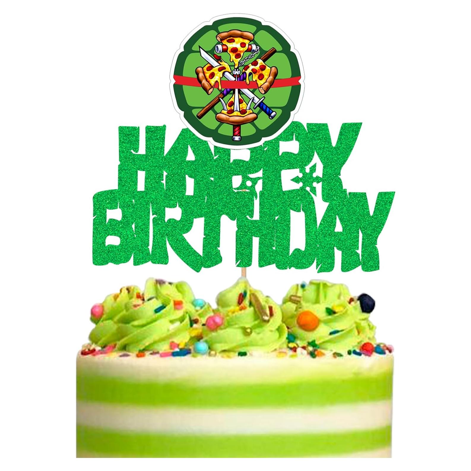 Adorno de Pastel Tortuga Héroe de Anime 15 cm WishFirst