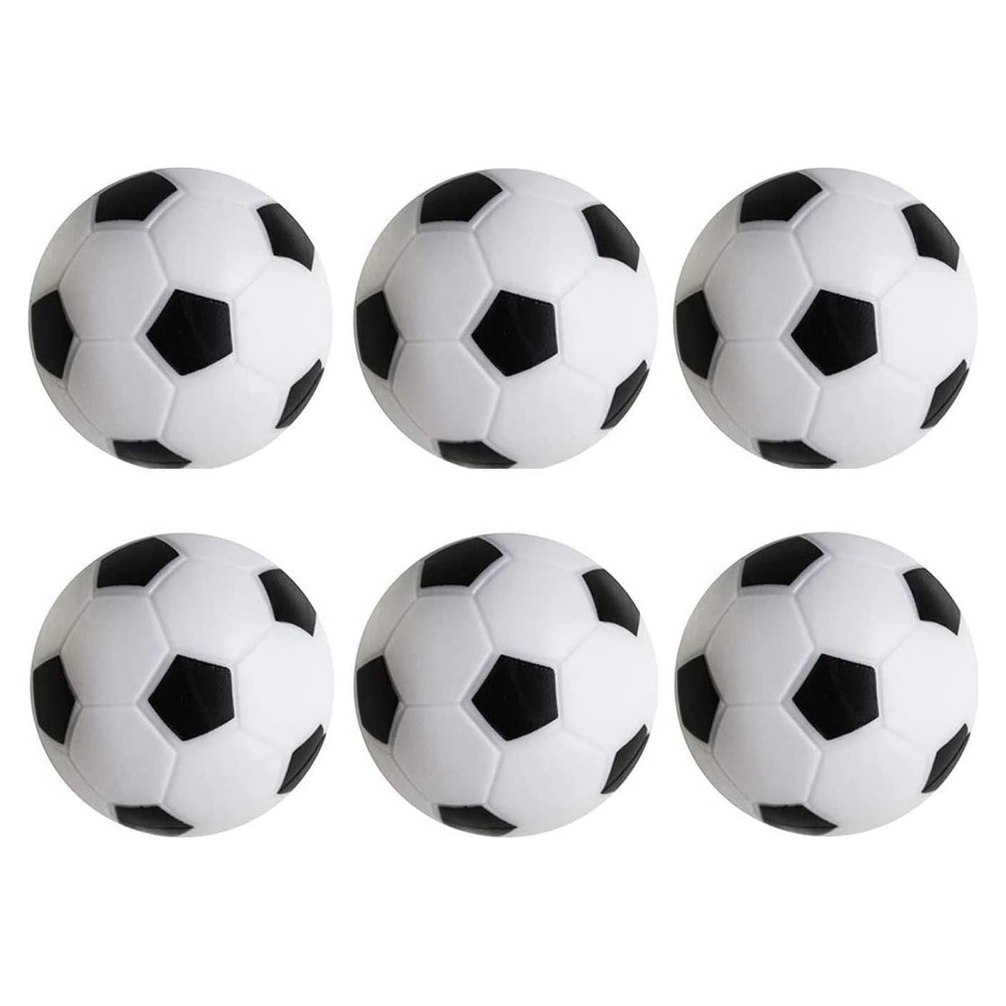 Pelotas de Foosball TOSAMZOO 36mm Paquete de 6 Blanco y Negro