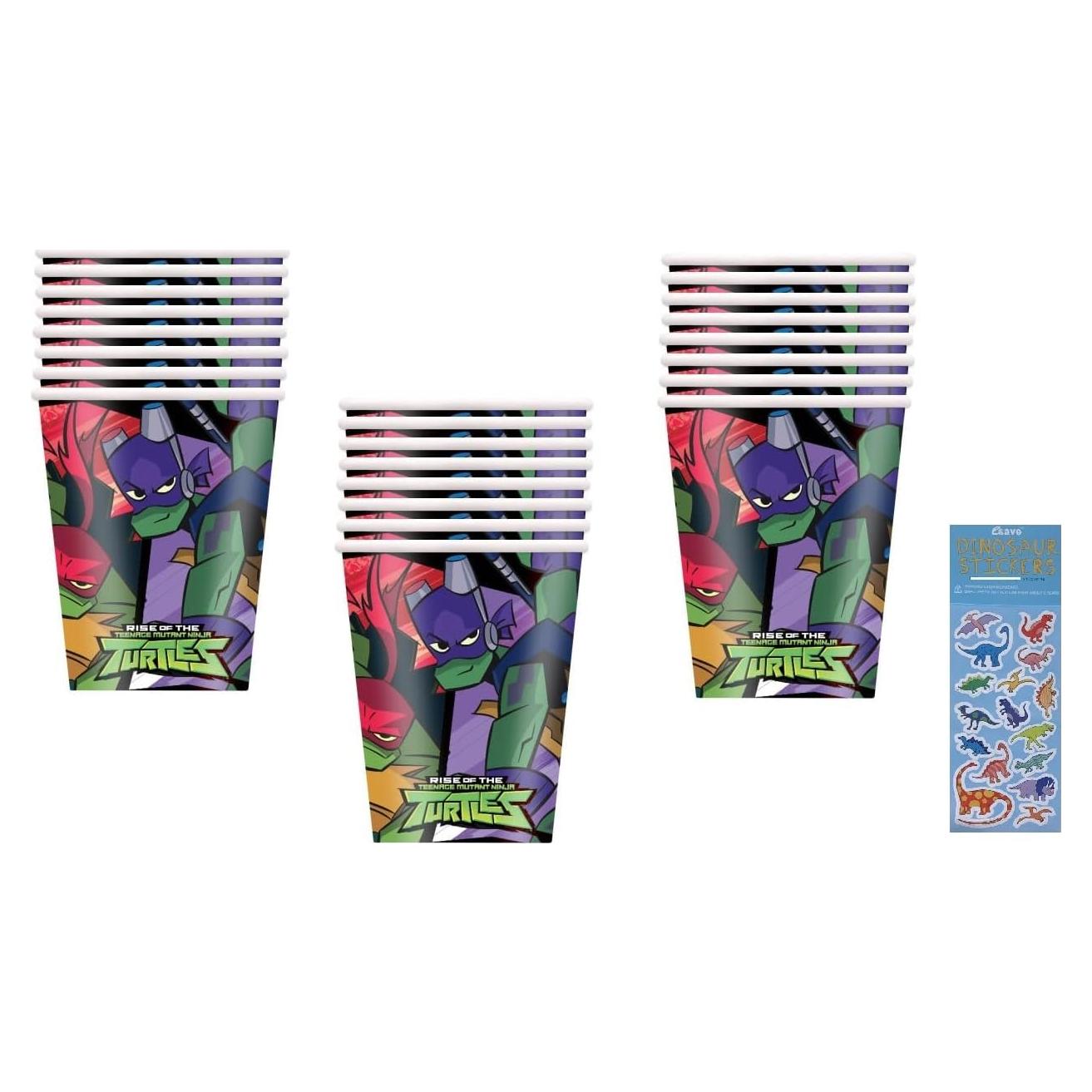 Paquete de Suministros para Fiesta TMNT Unique 24 Vasos Papel 266ml