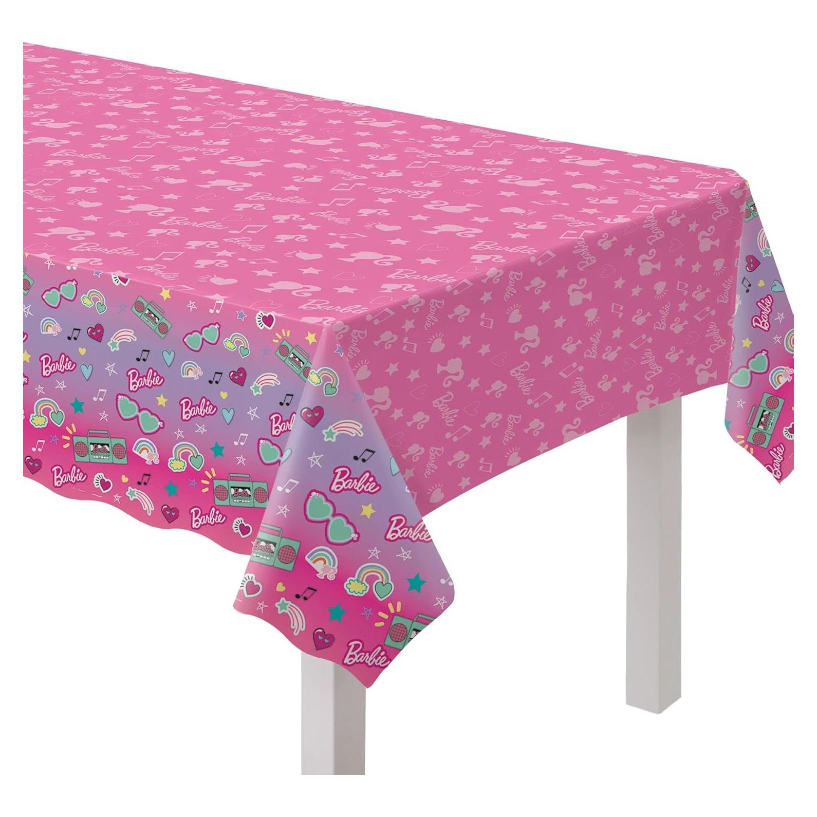 Cubierta de Mesa Plástica Amscan Barbie Dream Together 137x244 cm