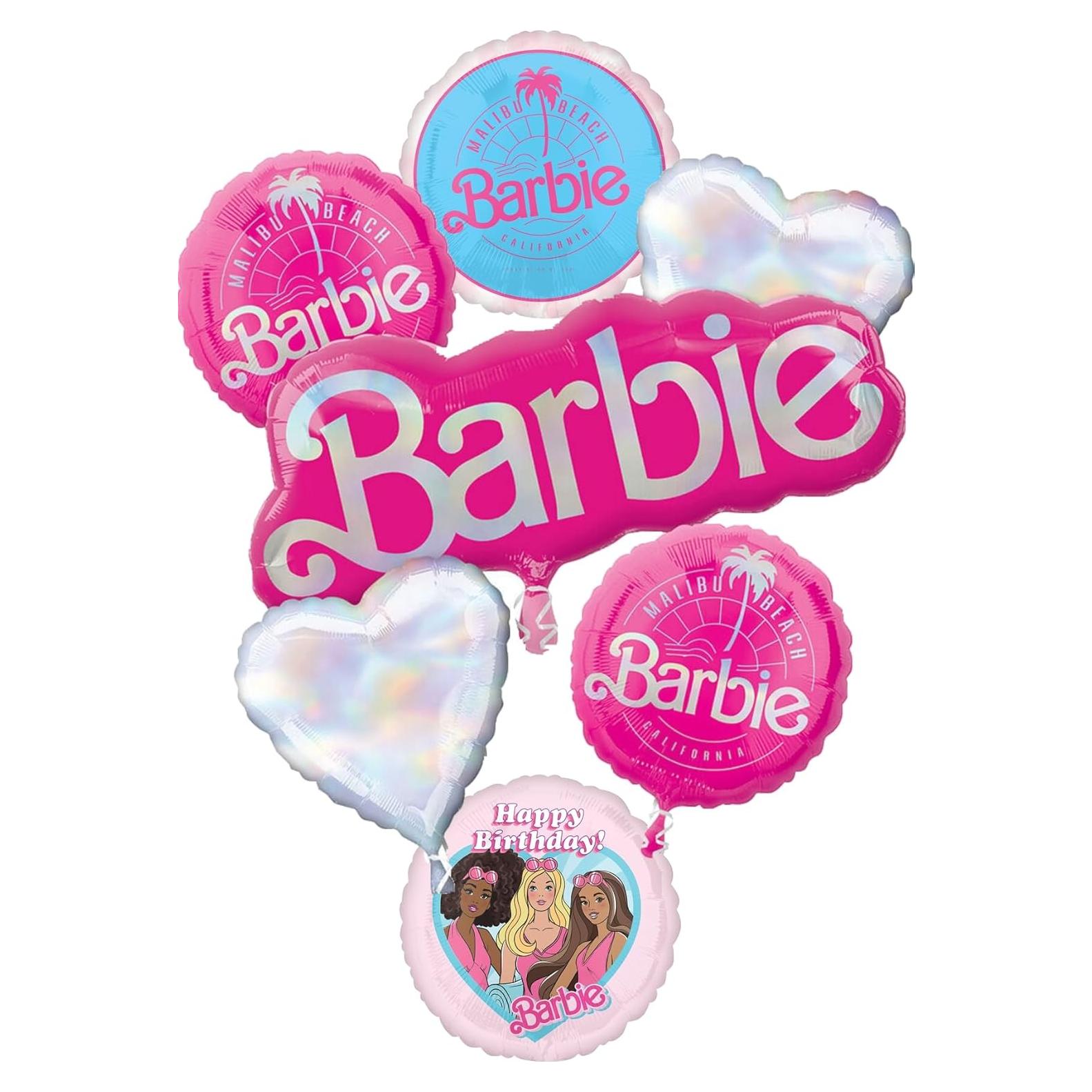 Ramo de Globos de Foil Barbie 7 piezas - Anagram