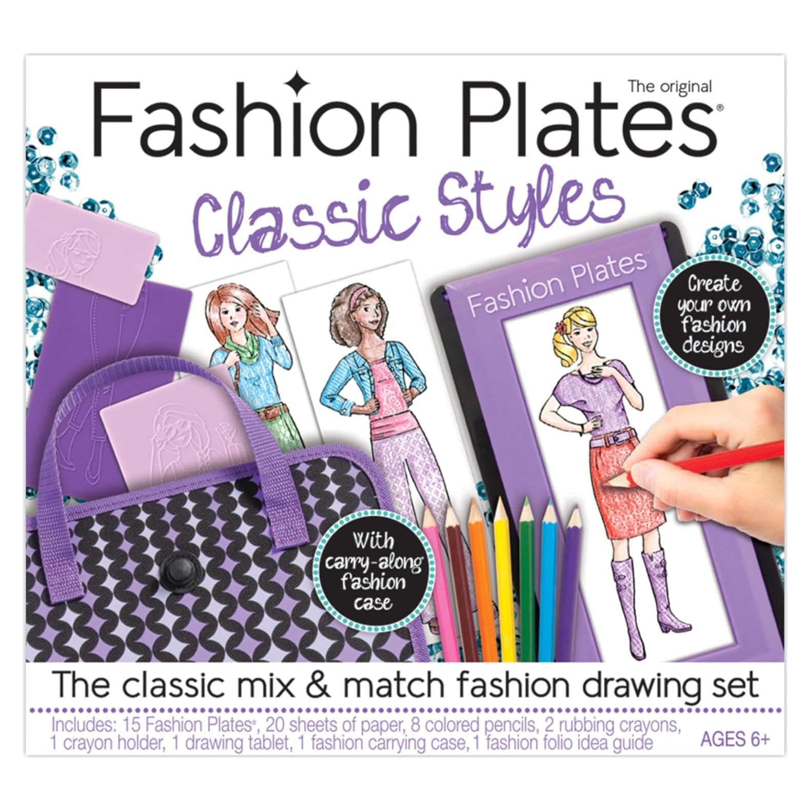 Kit de Dibujo de Moda Kahootz - Placas Clásicas para Niñas 6+