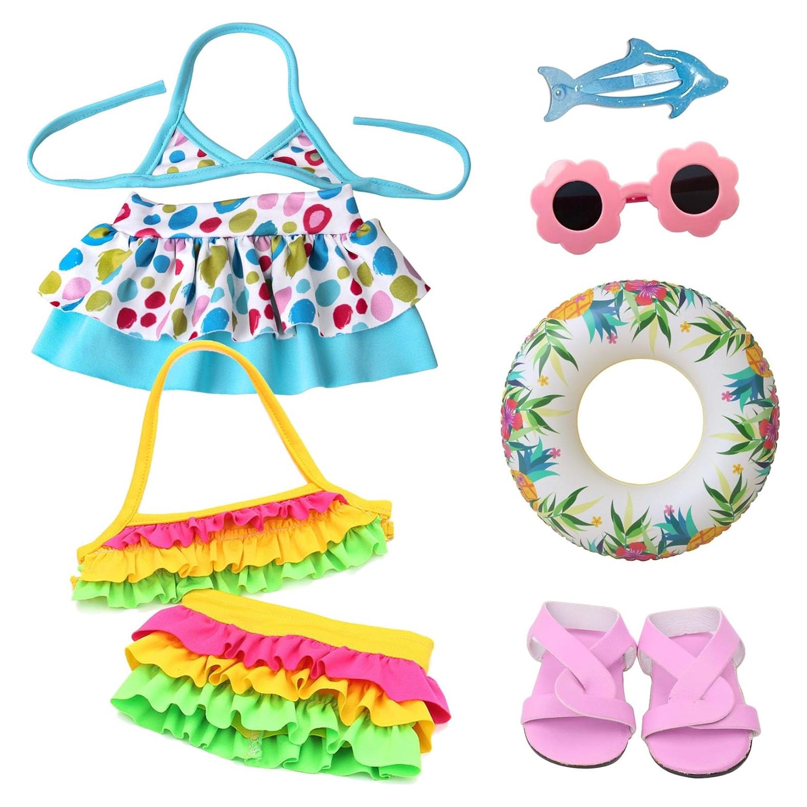 Juegos de Natación para Muñeca 18" E-TING con Bikini y Accesorios