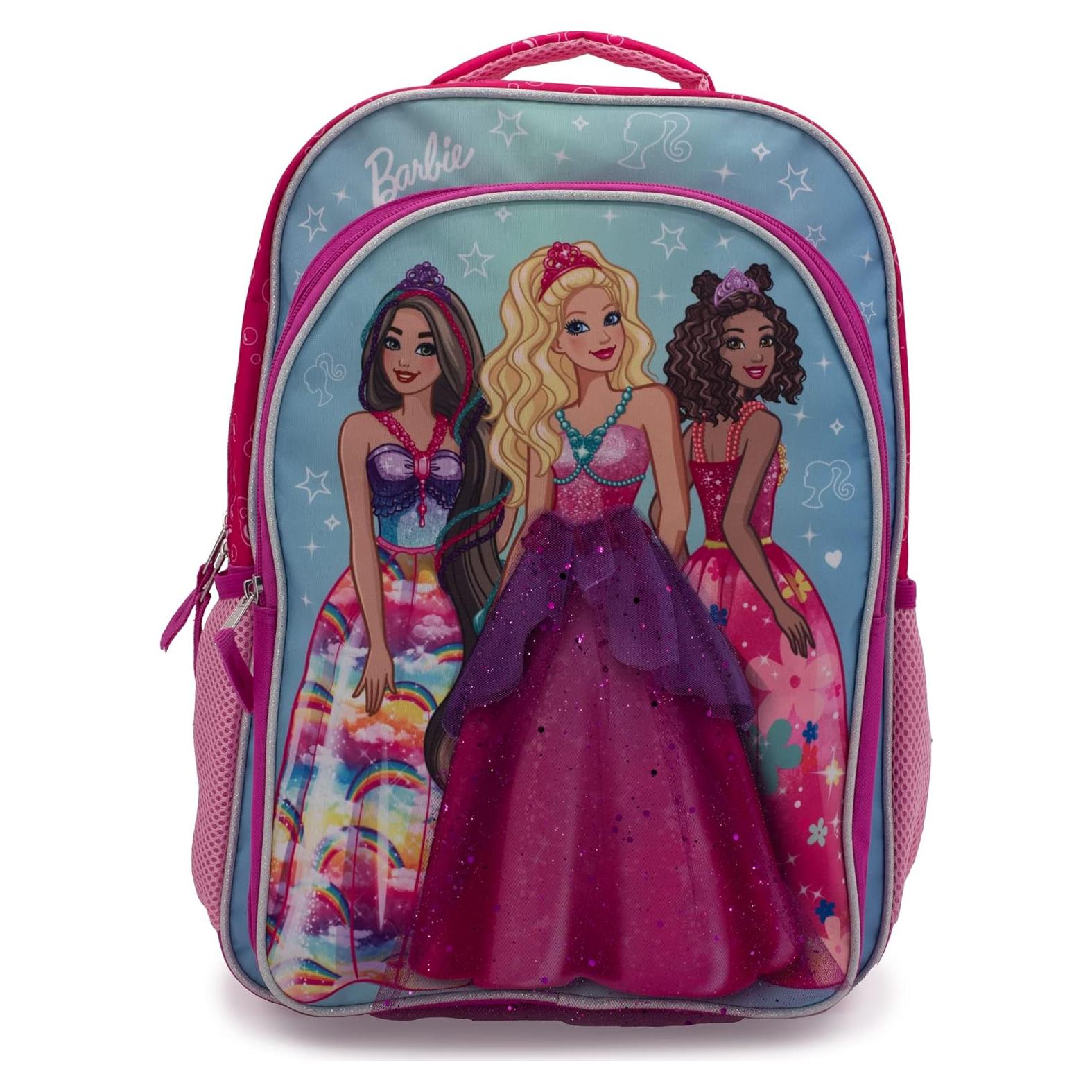 Mochila Escolar de Barbie 16" (40.64 cm) con Tiara y Falda 3D