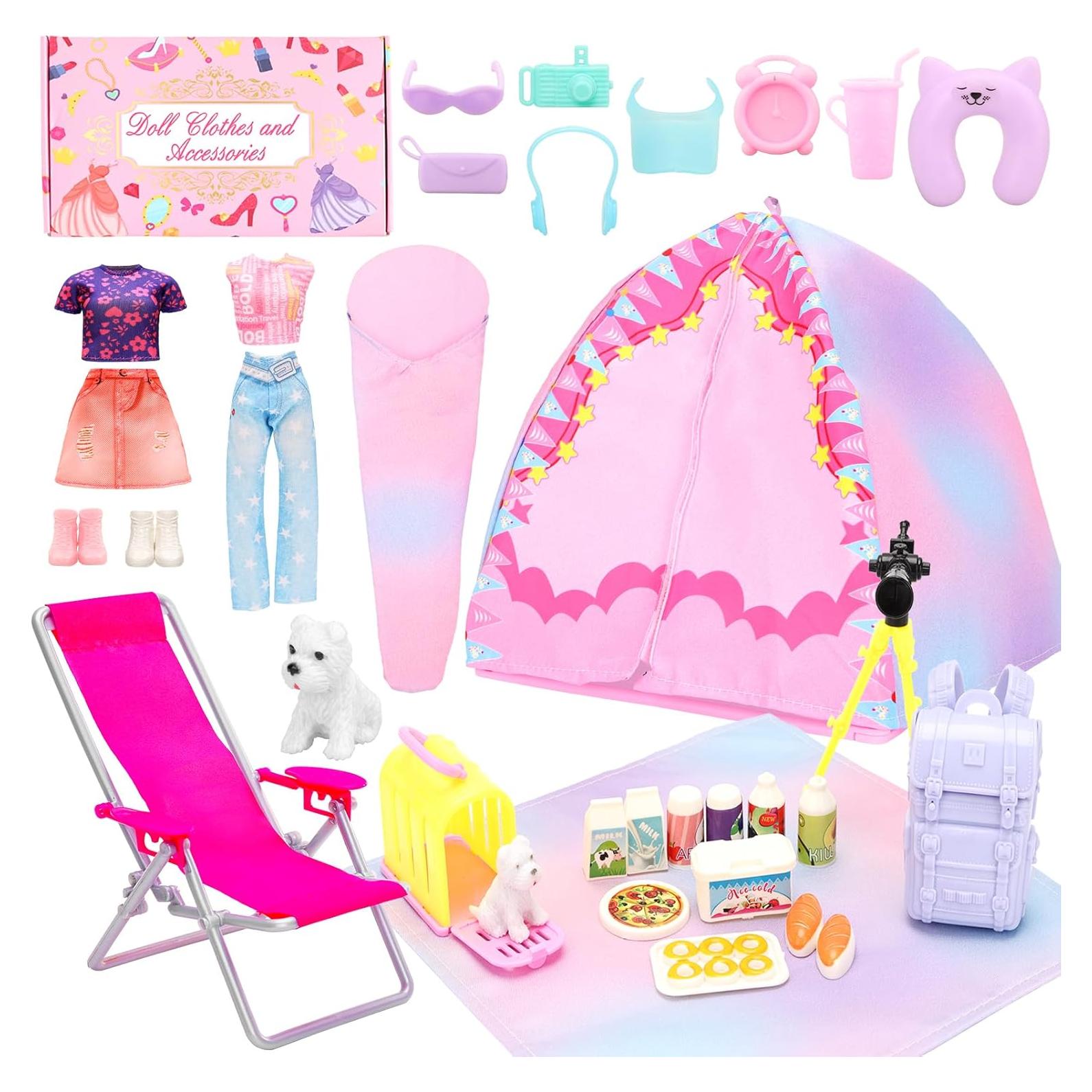 Conjunto de Camping para Muñecas 11.5" BEABARZA 34 Piezas