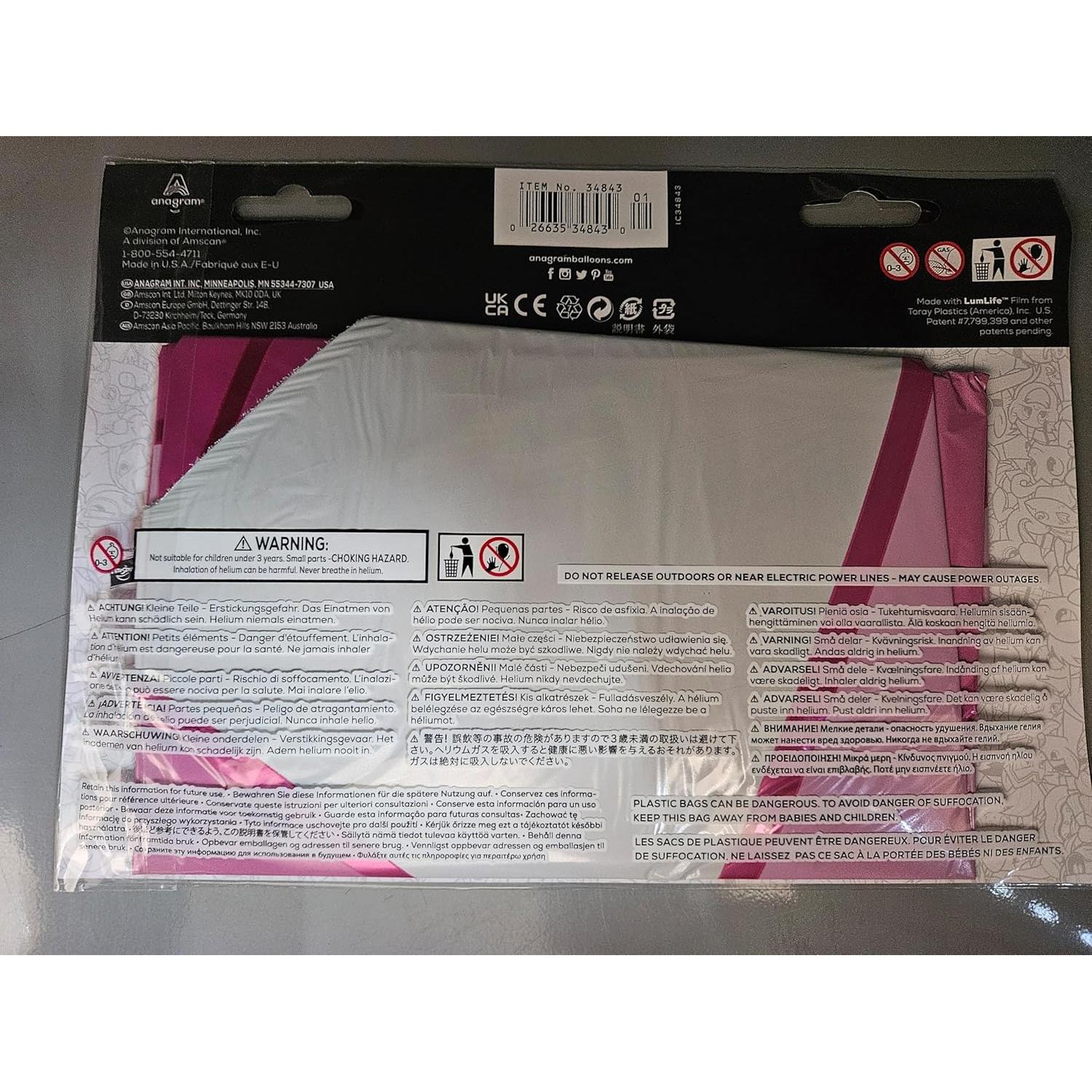 Globo de Foil Amscan My Little Pony Pinkie Pie 76x84 cm