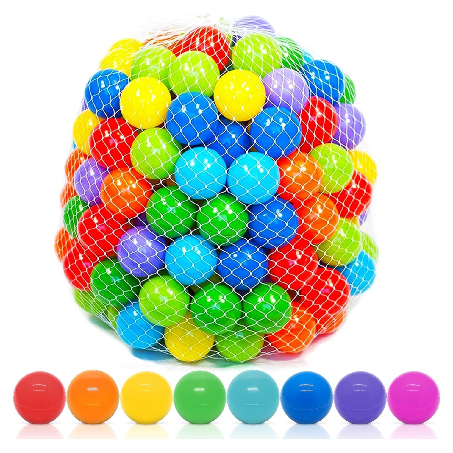 Bolas de Plástico Suave Playz 50 Unidades 8 Colores Vibrantes