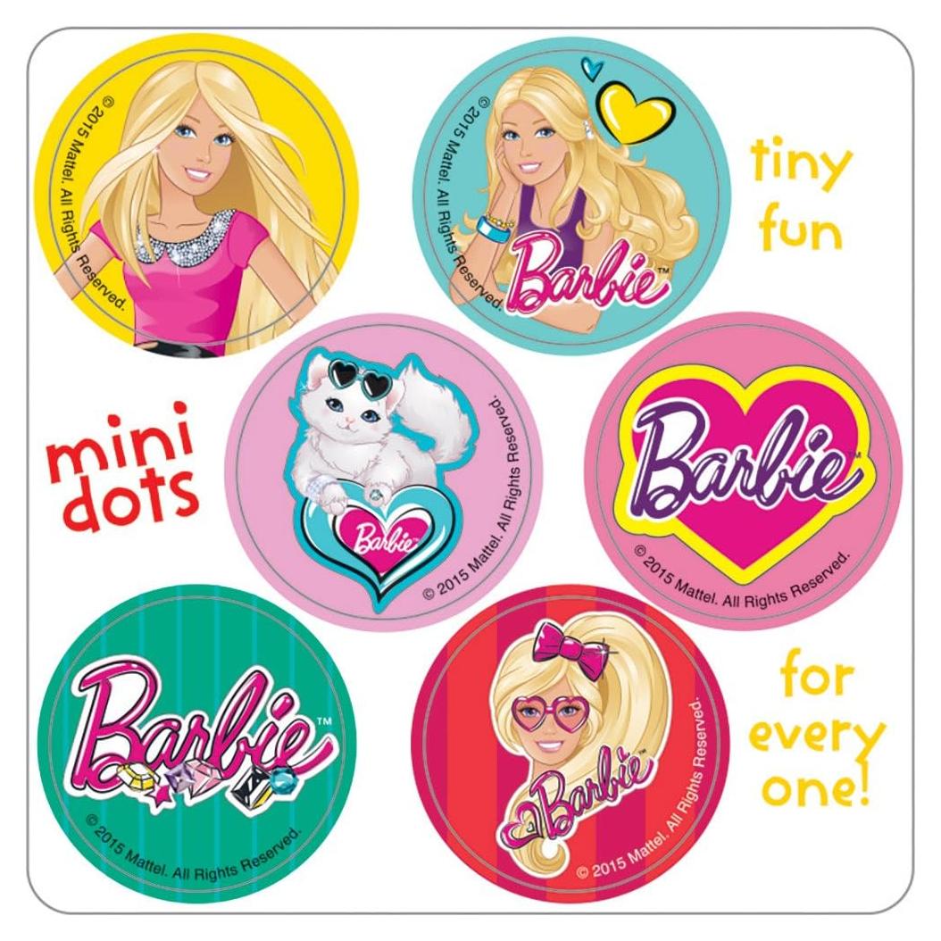 Pegatinas Mini Puntos Barbie SmileMakers - 600 unidades