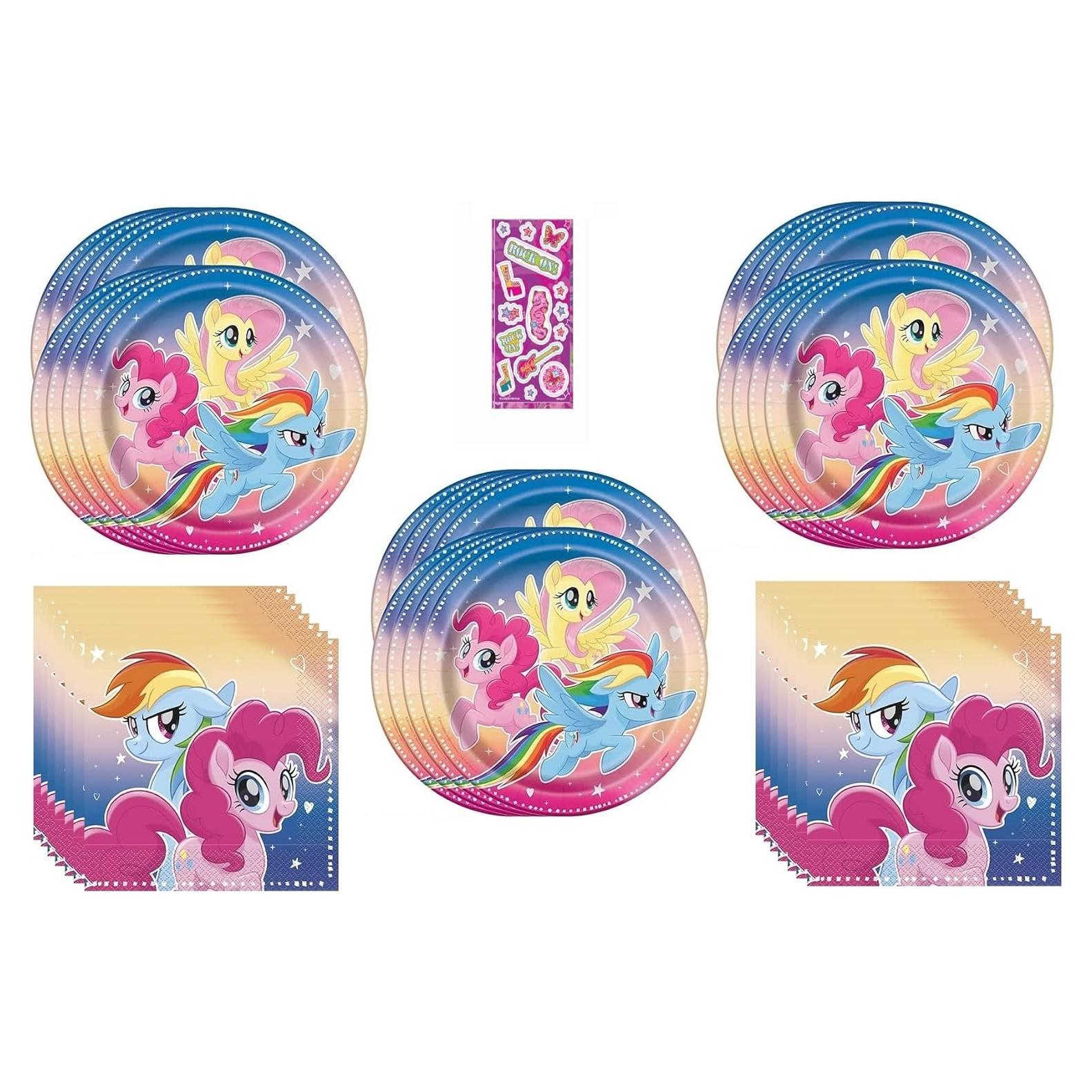 Suministros de Fiesta My Little Pony - 24 Platos y 32 Servilletas
