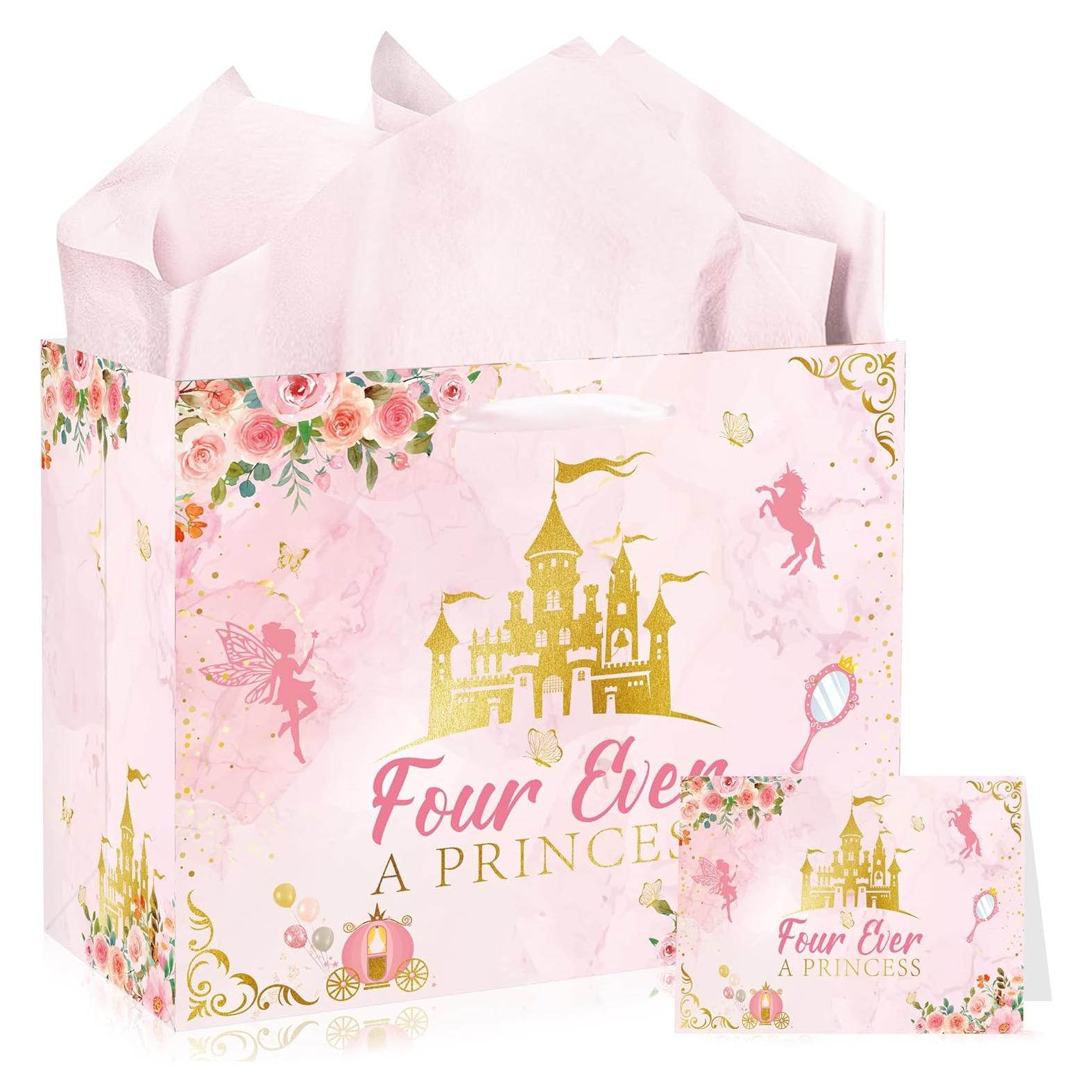 Bolsa de Regalo Cumpleaños EoBeCy Princesa 30x13.5x24.9cm