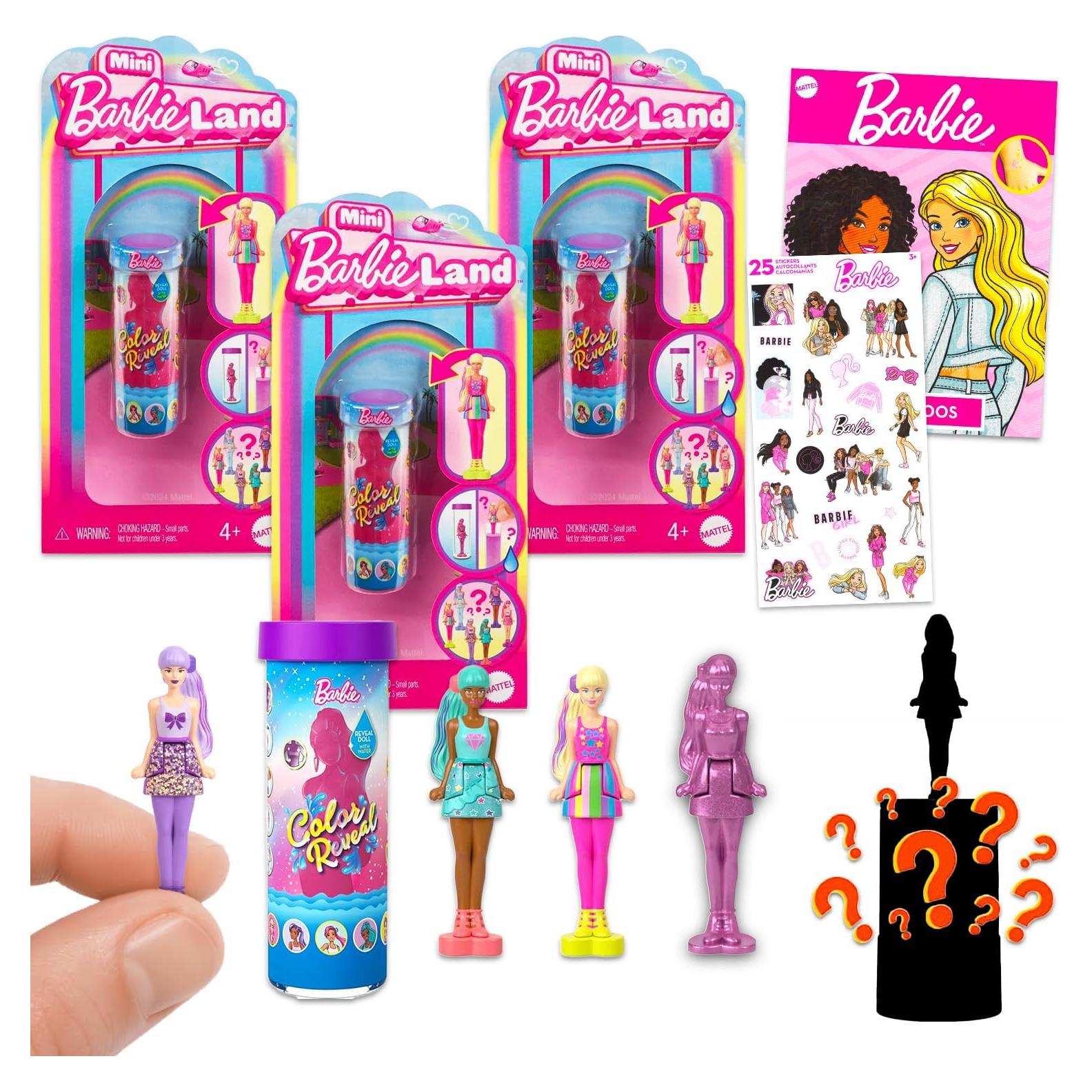 Conjunto de Muñecas Barbie Color Reveal - 3 Mini Figuras