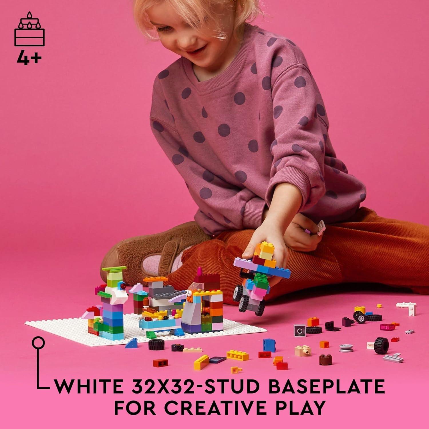 Baseplate Blanco LEGO Clásico 32x32 cm para Construcción