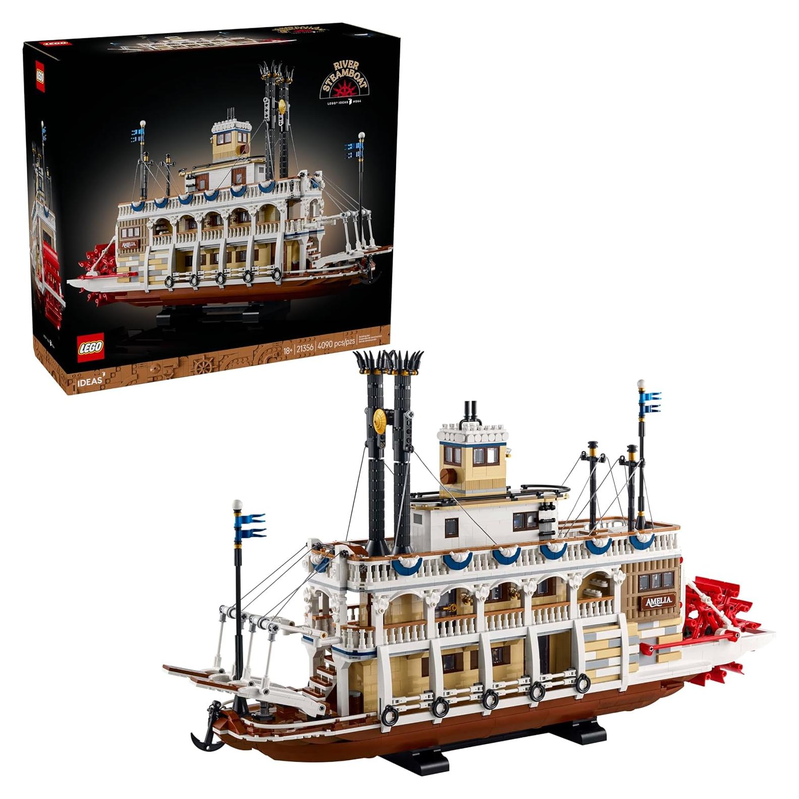 LEGO Ideas Barco de Vapor del Río 21356 - Modelo para Adultos