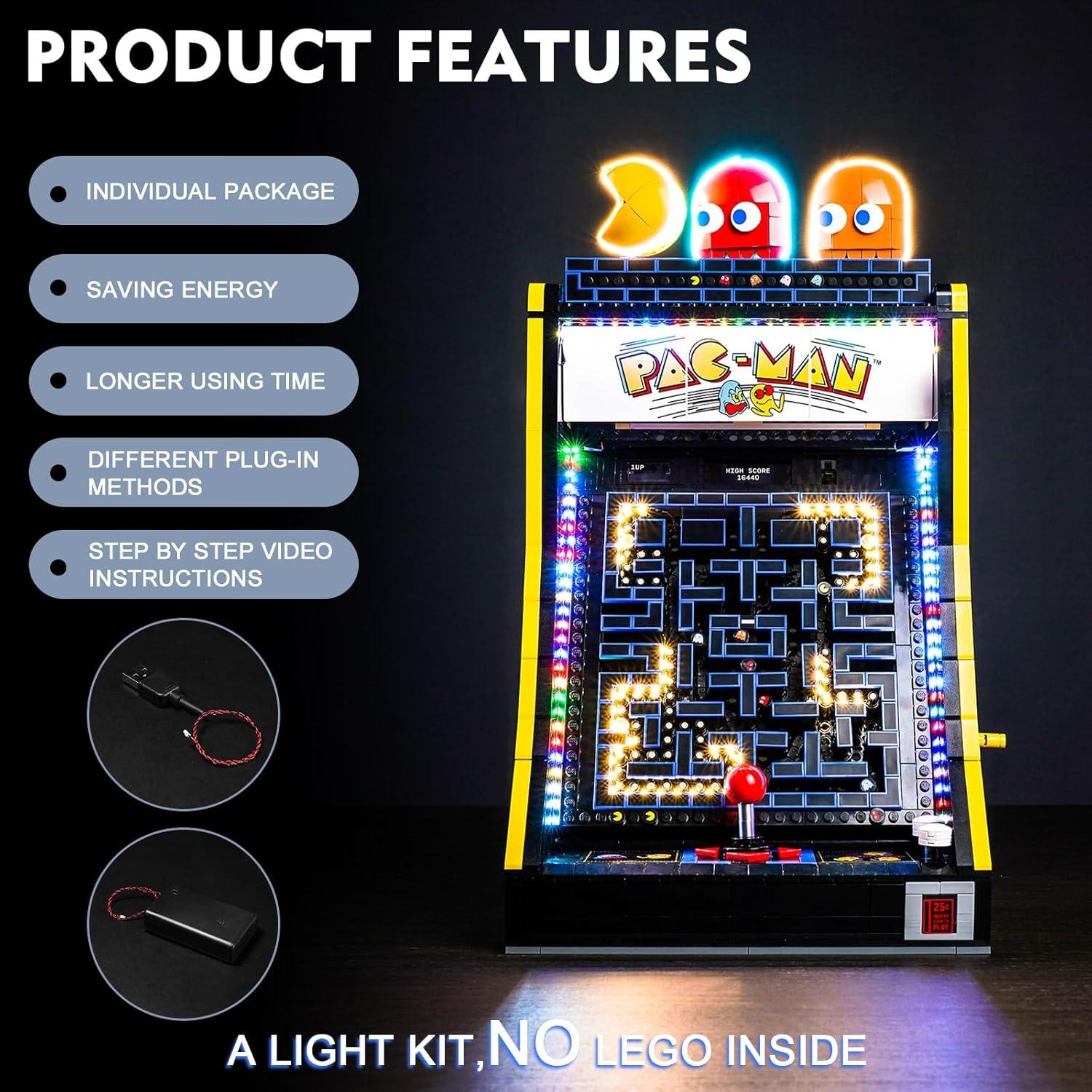 Kit de Luz LED BrickBling para LEGO 10323 PAC-Man Arcade