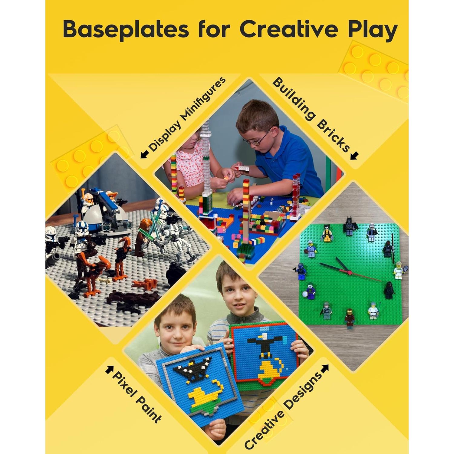 Placas Base Clásicas POKIIULK Paquete de 10 Multicolor 25cm