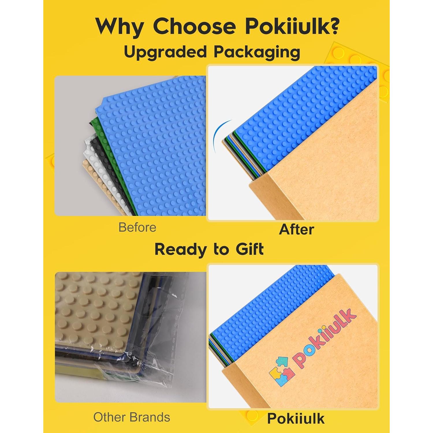 Placas Base Clásicas POKIIULK Paquete de 10 Multicolor 25cm