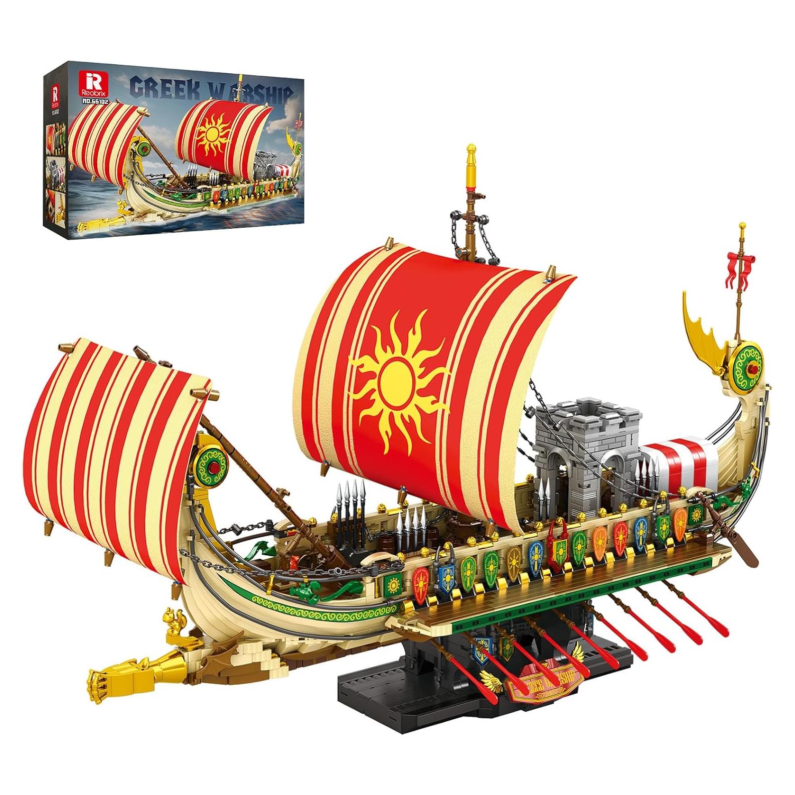 Conjunto de Construcción Barco Pirata Reobrix 66102 2982 Piezas