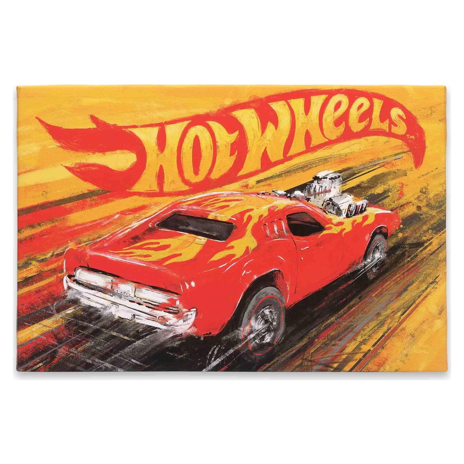 Lienzo Enmarcado Hot Wheels Coche Rojo 42.86x28.58cm Decoración