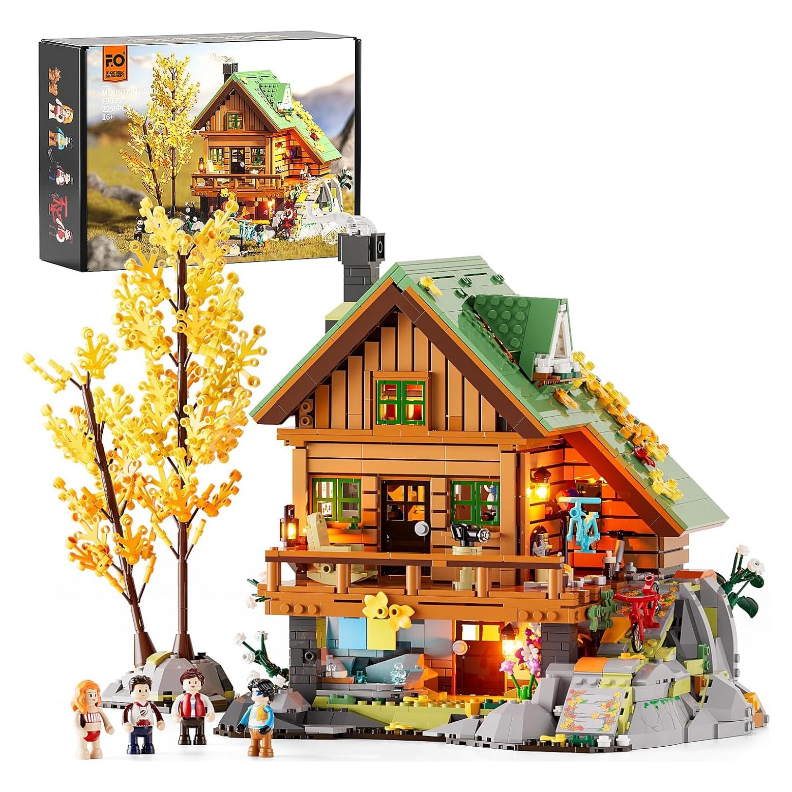 Set de Construcción Casa de Montaña FUNWHOLE 2255 Pcs con Luz LED