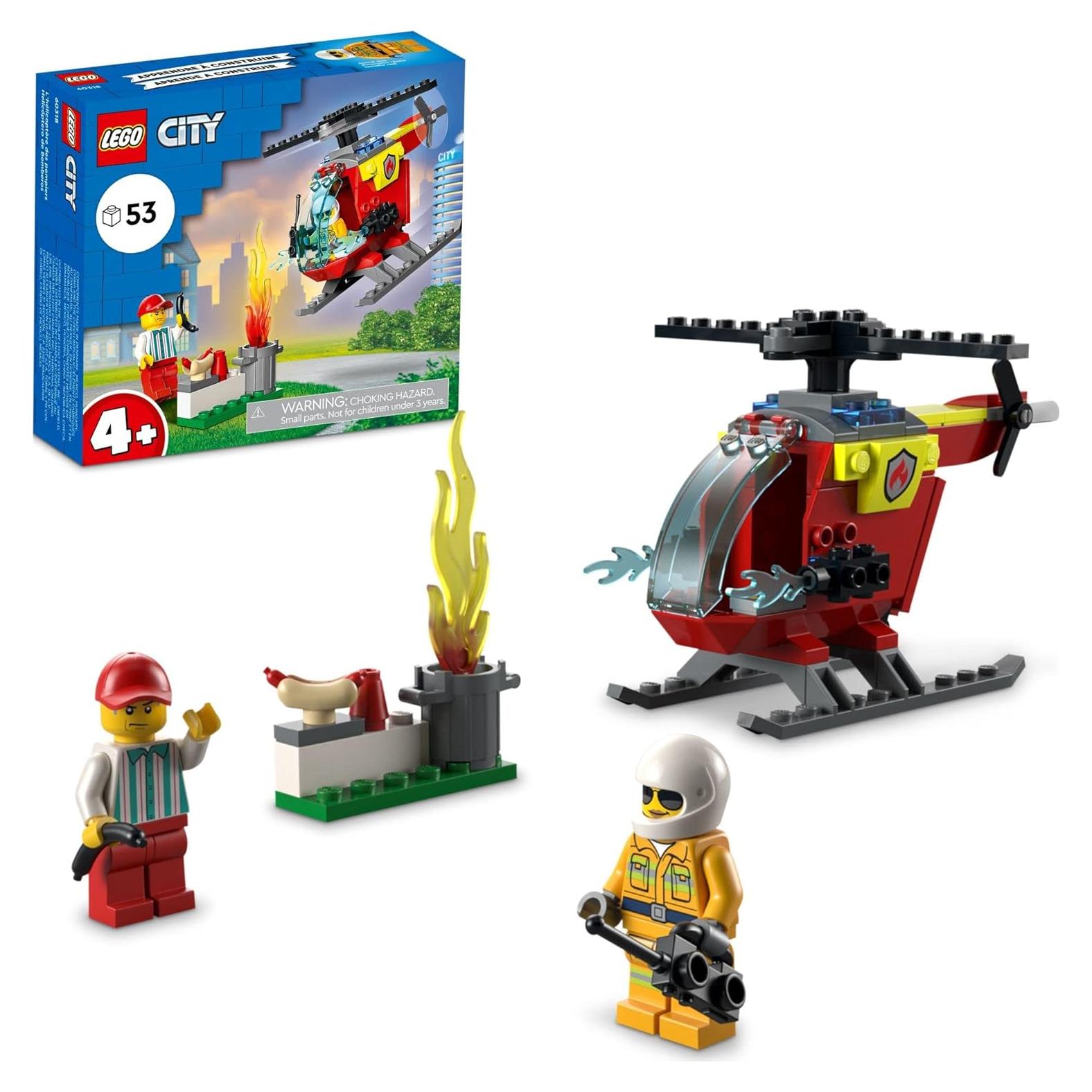 Helicóptero de Bomberos LEGO City 60318 para Niños 4+