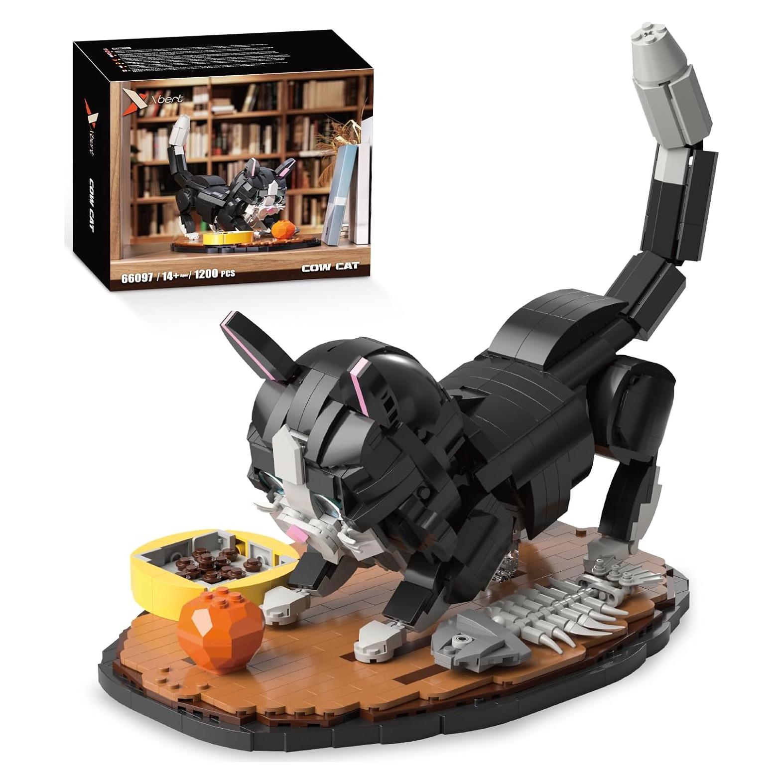 Juego de Construcción Gato Tuxedo OQMI 1200 Piezas Decoración