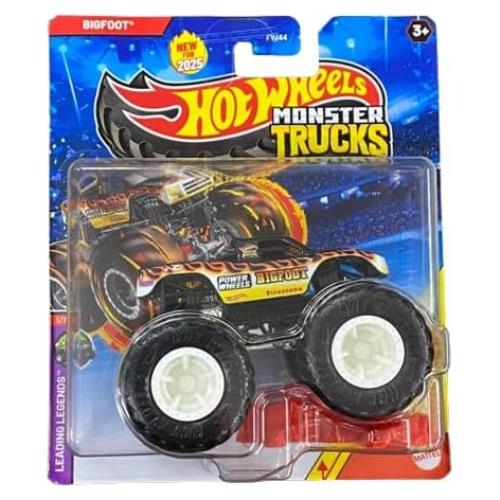 Hot Wheels Monster Trucks Bigfoot Diecast 1:64 con Coche Aplastado