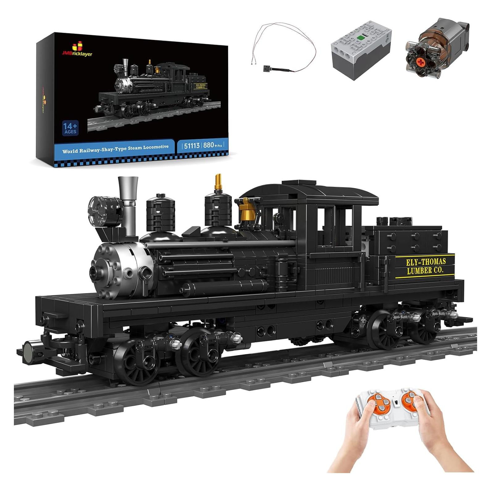 Set de Construcción de Trenes JMBricklayer 51113 con Luces 880 Piezas