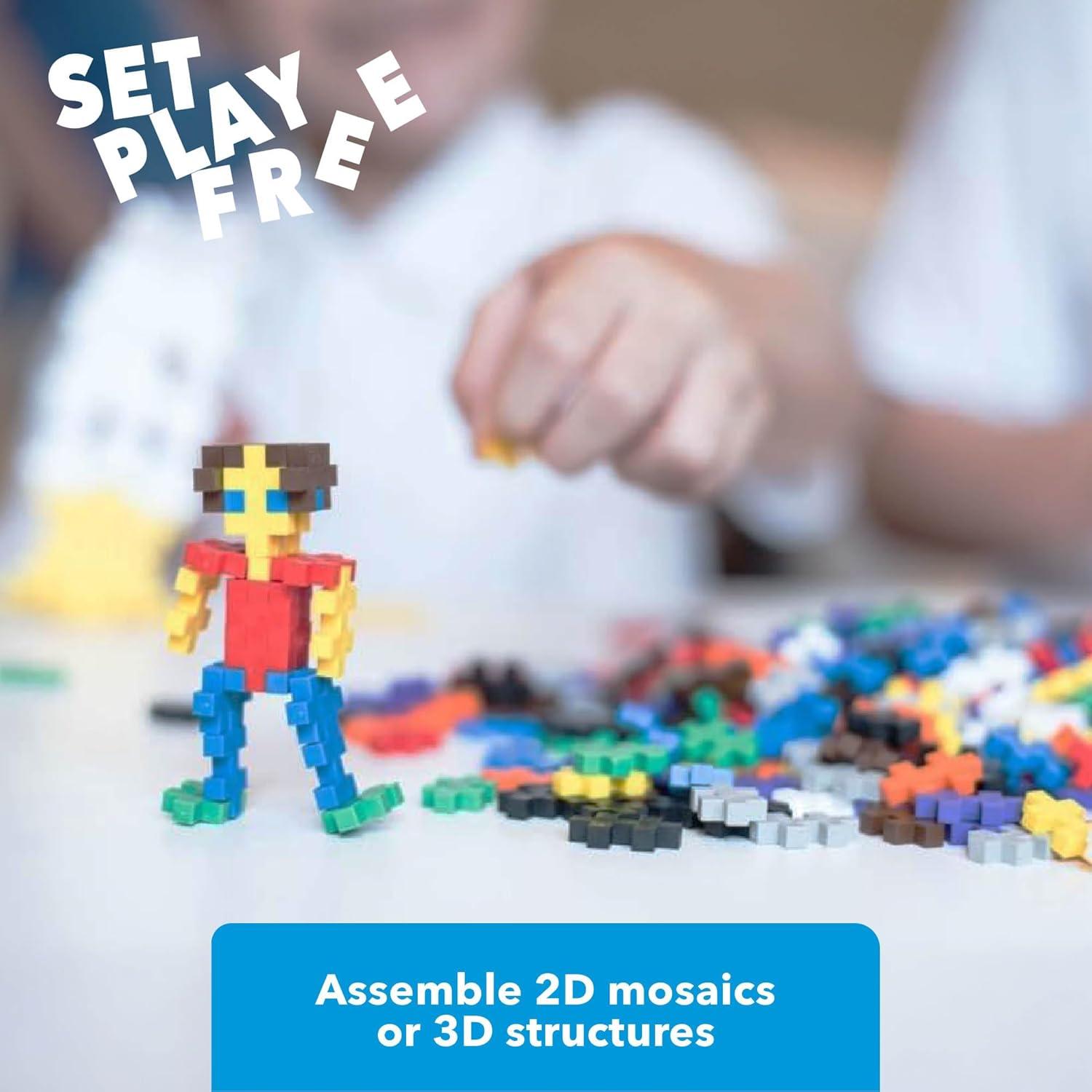 Set de Juego Abierto Plus-Plus 600 Piezas Colores Básicos