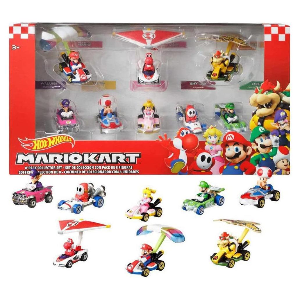 Conjunto Coleccionista Hot Wheels Mario Kart 8 Autos 1:64