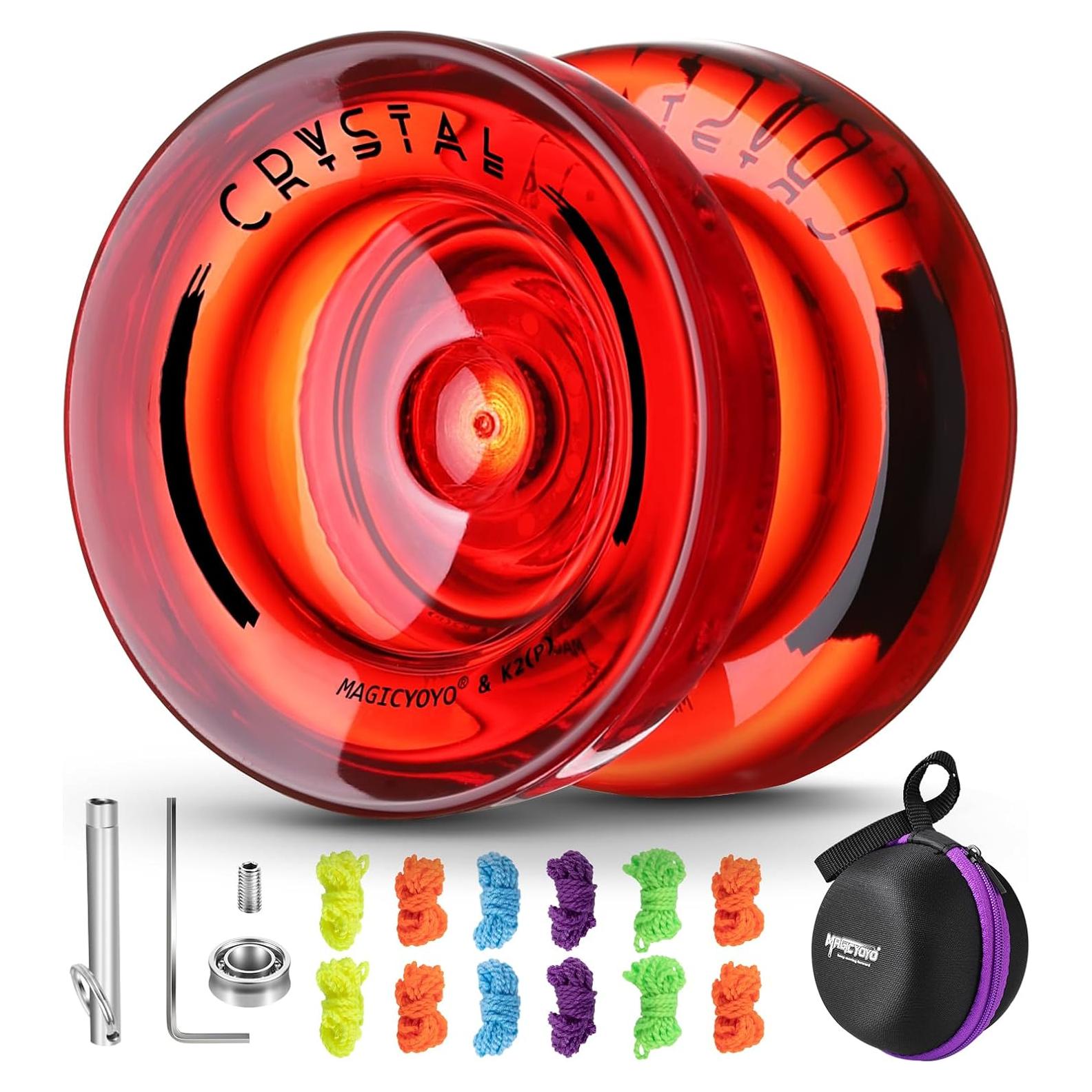Yoyo Profesional K2 Cristal Rojo para Niños + Accesorios