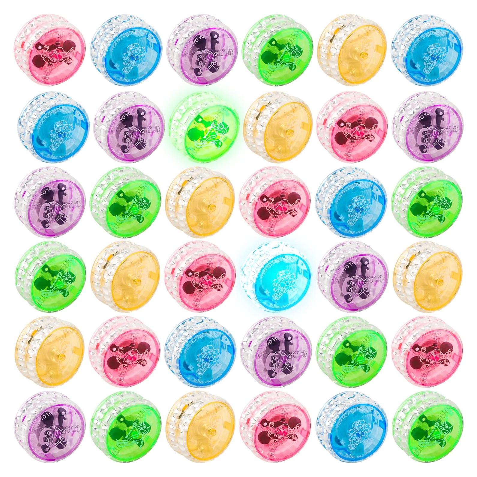 Paquete de 40 Yo-Yos LED Coloridos para Niños - Fahacop