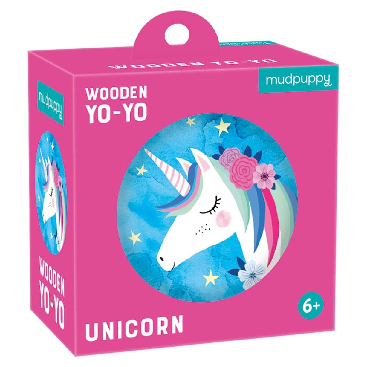Yo-Yo de Madera Mudpuppy Unicornio para Niños + Ajustable