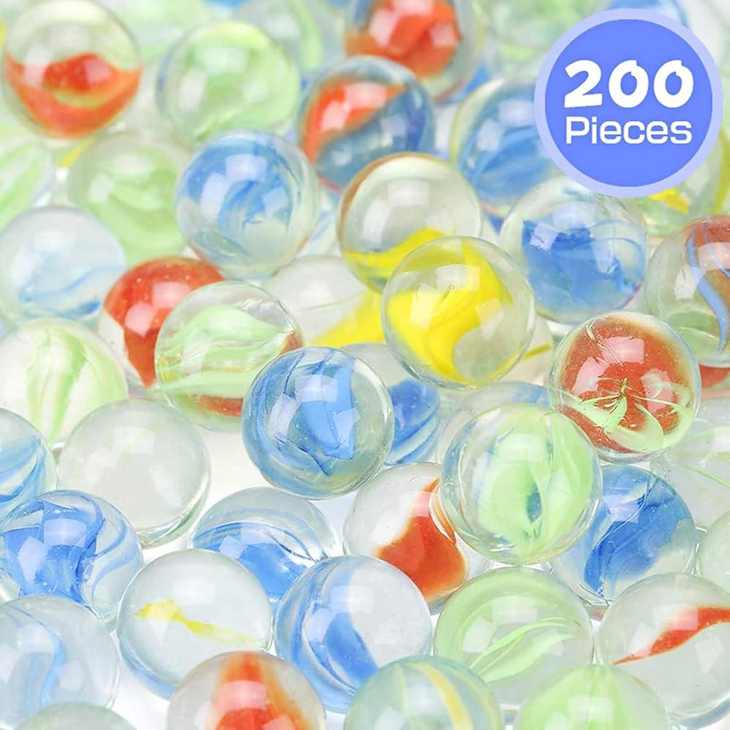 Canicas de Vidrio ShellKingdom 200PCS 1,43 cm Multicolor