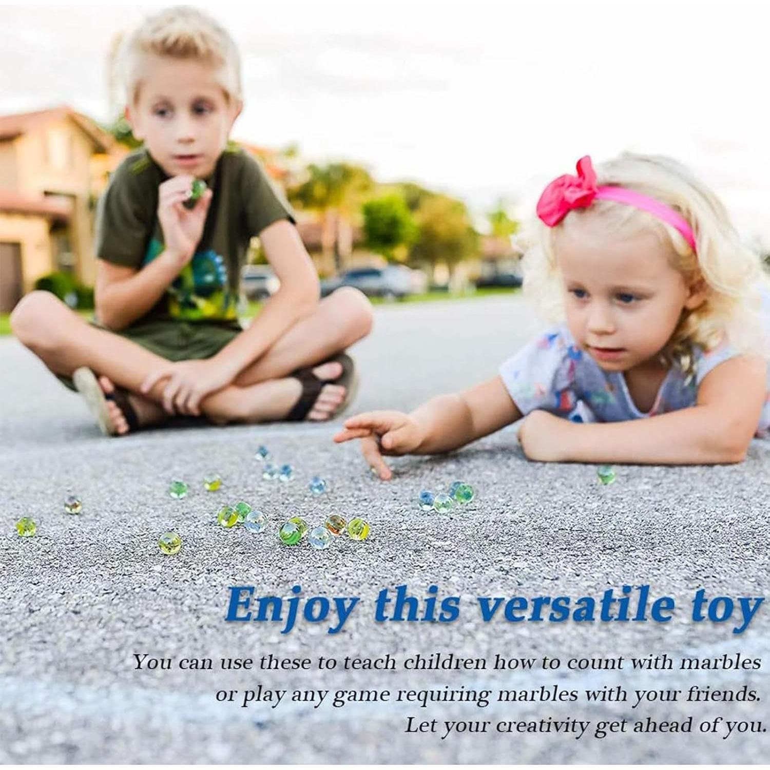 Canicas de Vidrio ShellKingdom 200PCS 1,43 cm Multicolor