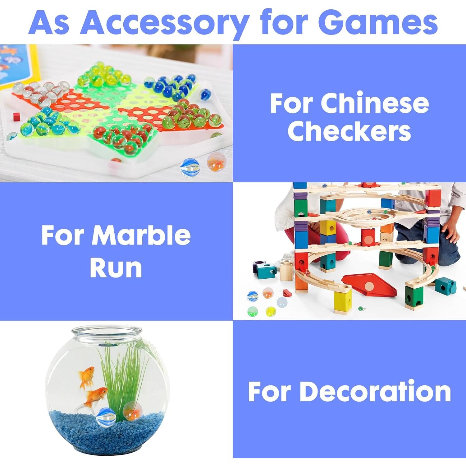 Canicas de Vidrio ShellKingdom 200PCS 1,43 cm Multicolor