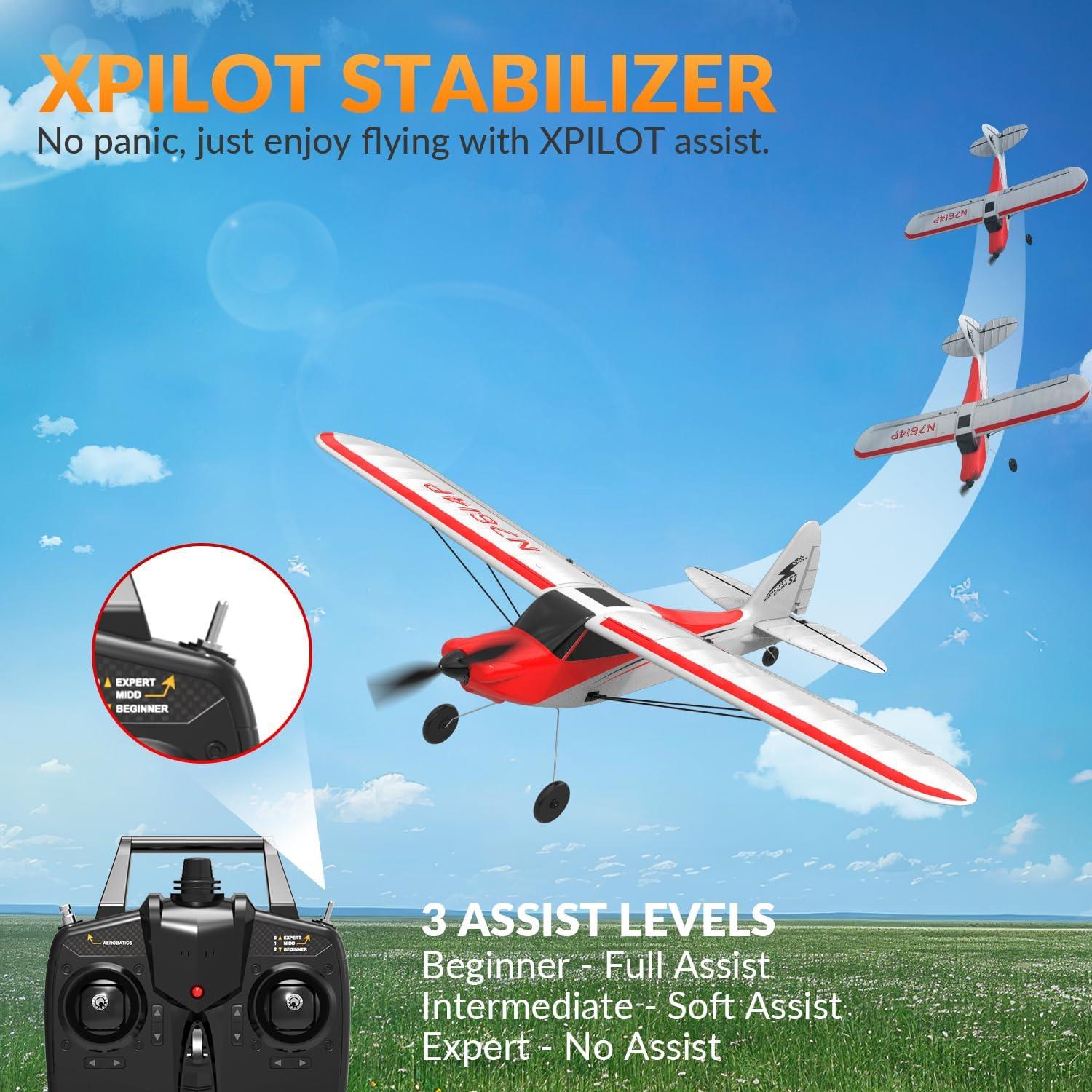 Avión RC EXHOBBY Sport Cub 500mm Rojo con Giroscopio