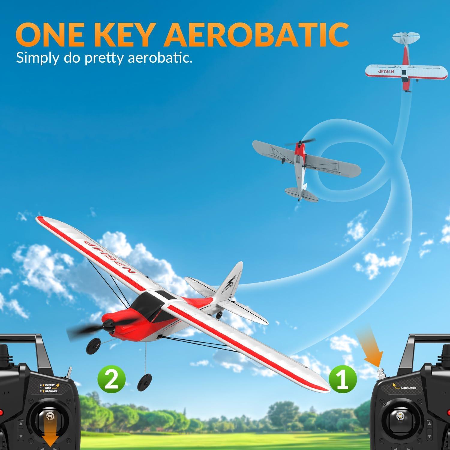 Avión RC EXHOBBY Sport Cub 500mm Rojo con Giroscopio