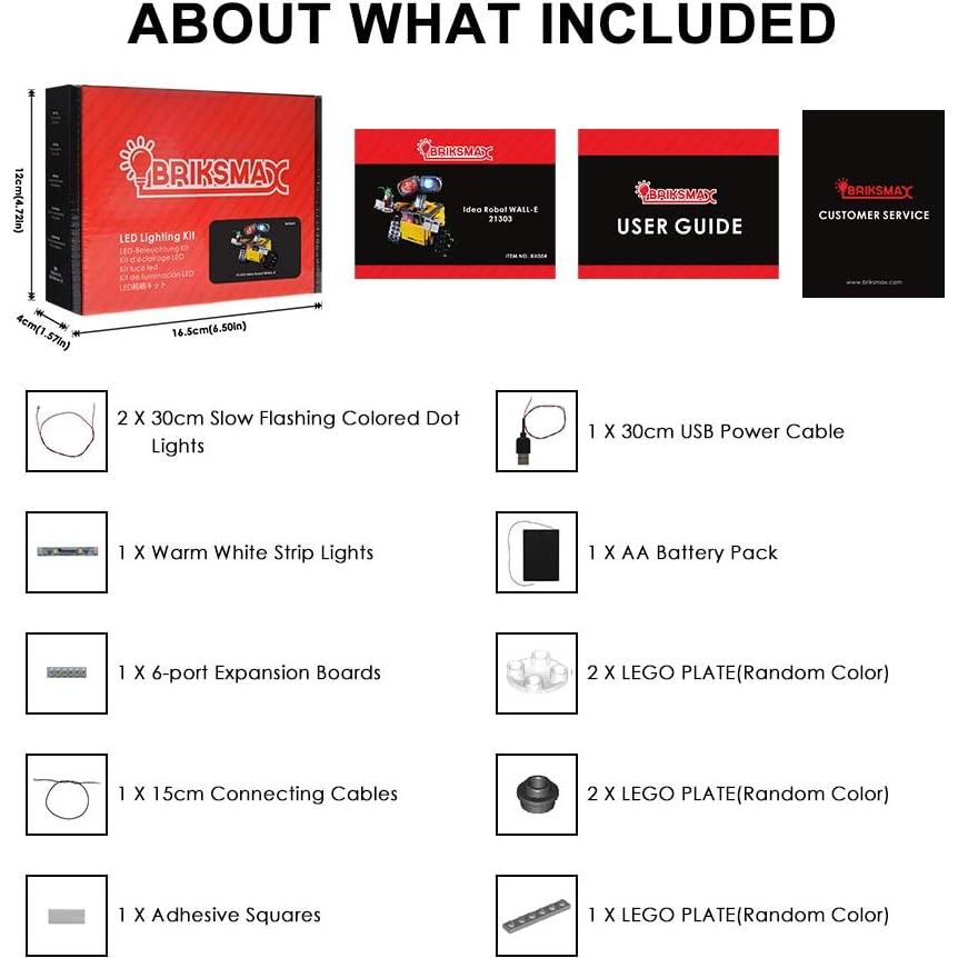 Kit de Iluminación LED BRIKSMAX para Lego Wall-E 21303