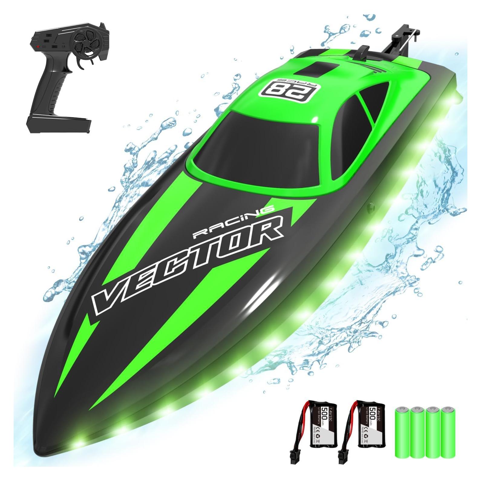 Barco RC VOLANTEXRC 32 km/h con luces LED y 2 baterías